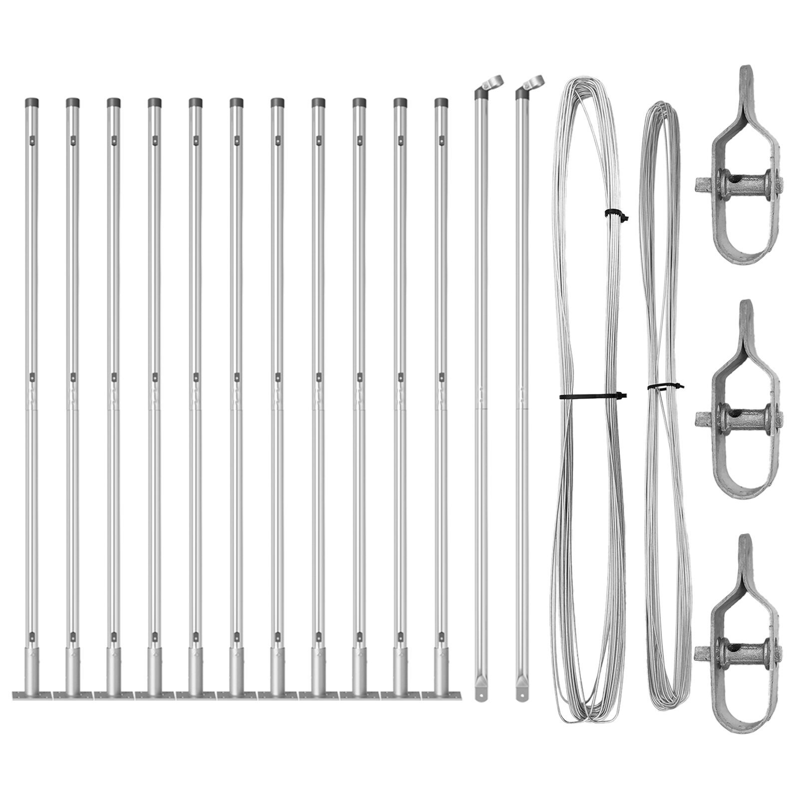 Plotové stĺpy s podložkami 13 ks Ø32mm 88,5cm Zinkovaná oceľ 42004329