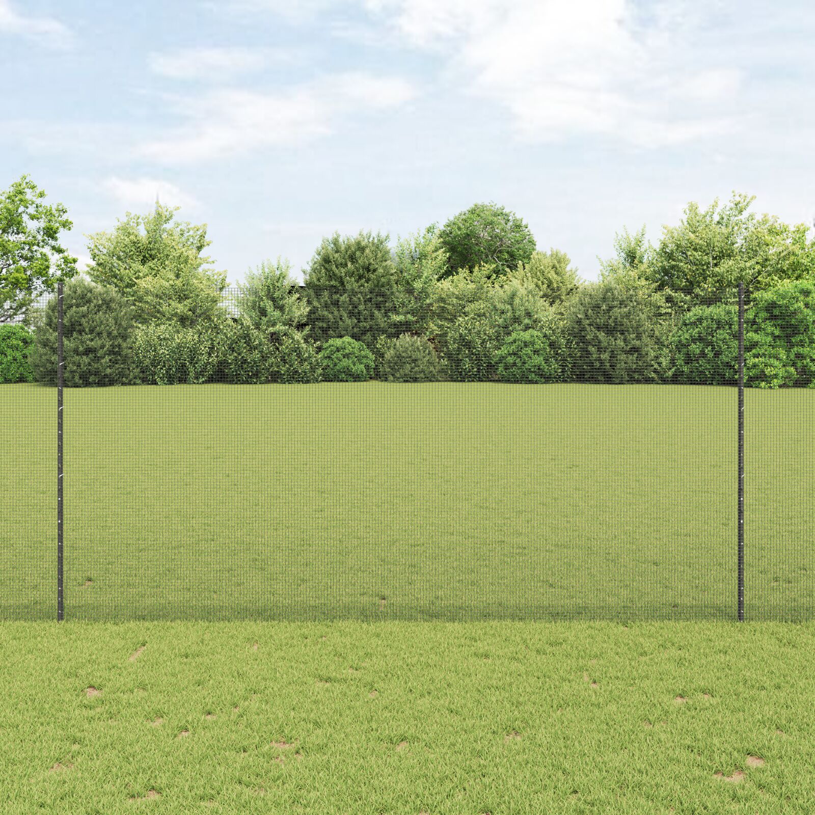 Svejset Trådgitter med 10 U Stænger Grå 1.6x10 m Stål