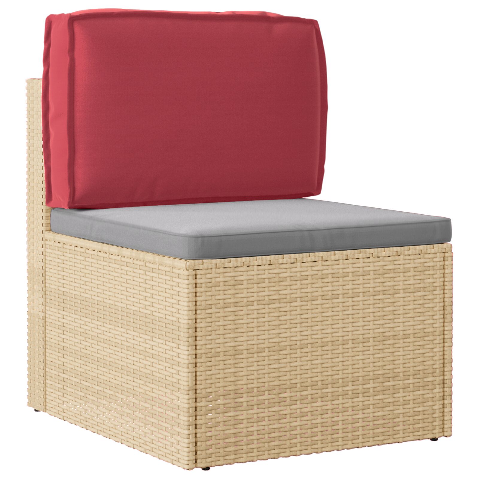 vidaXL Outdoor-Kissen Weinrot Polyester Mittel Kissen Rechteckig