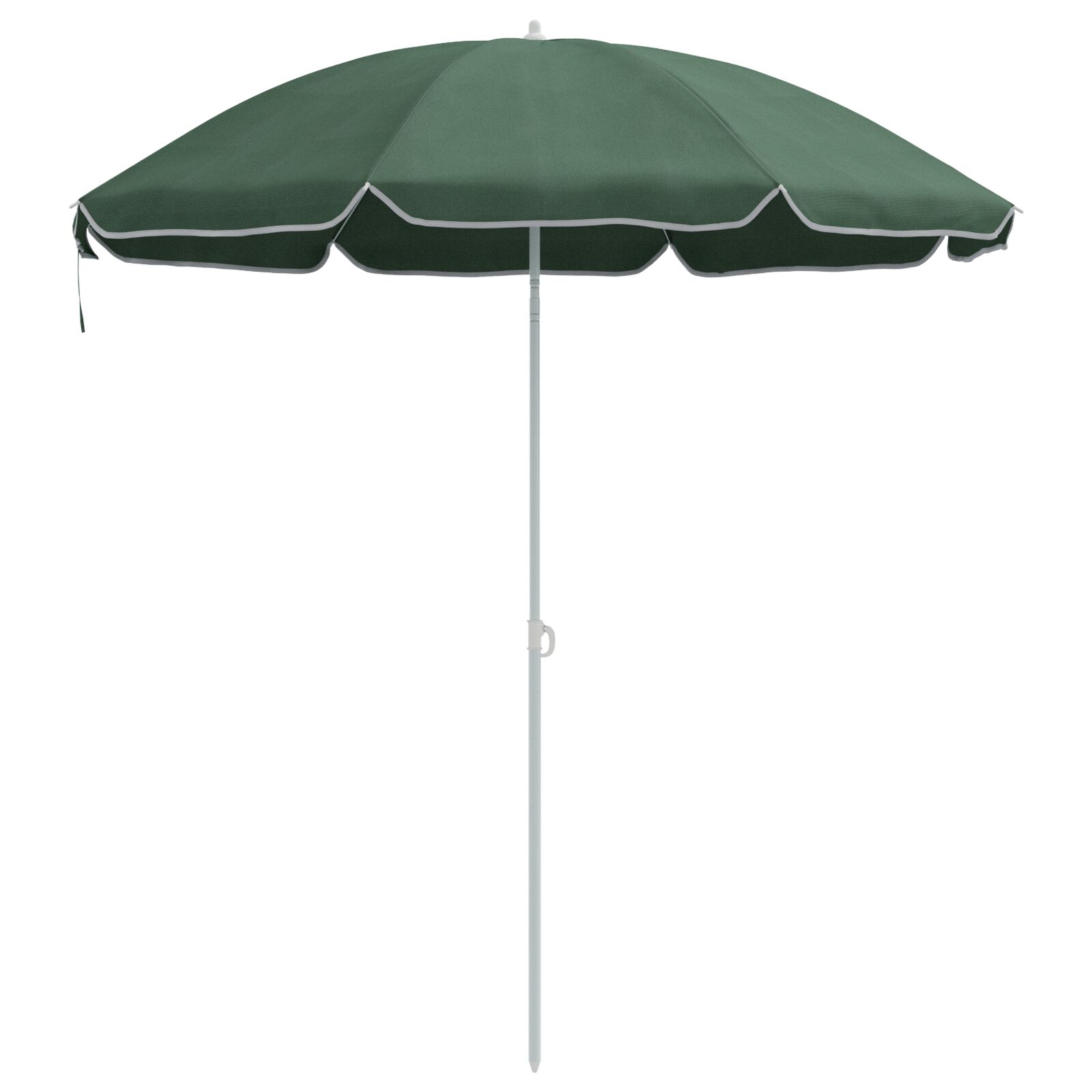 vidaXL Umbrelă de plajă cu suport metalic Verde 161x193 cm Poliester
