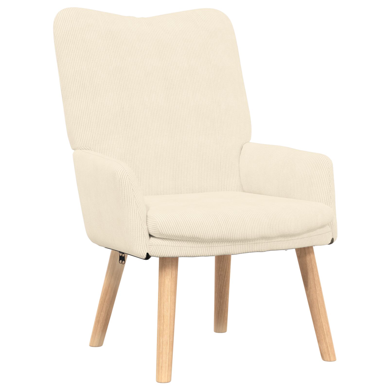 Afslapningsstol Creme Corduroy Stof