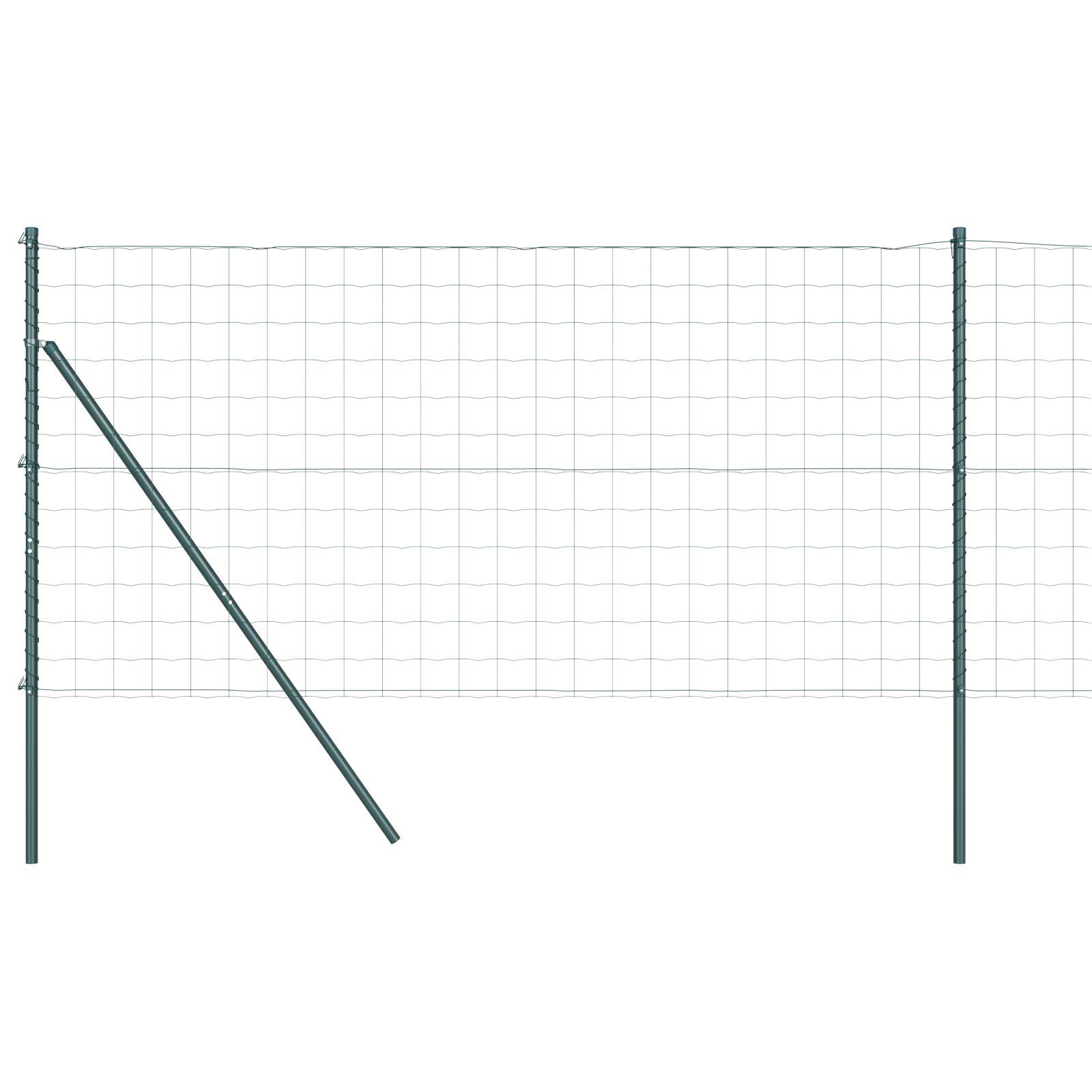 vidaXL Euro Ograda Set od 2 Zelena Metal s PVC premazom 25 x 1.2 m