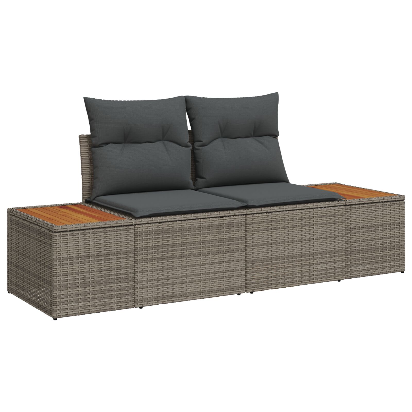 9-osaline aedsofa komplekt padjadega hall polürotang