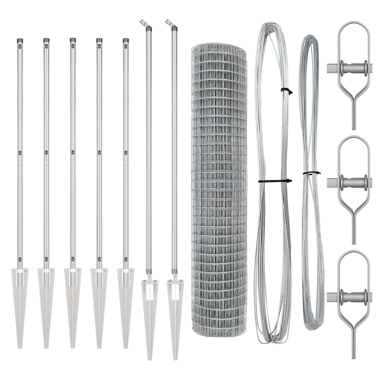 vidaXL Euro ograda s 7 šiljaka 1.6x10 m Galvanizirani čelik