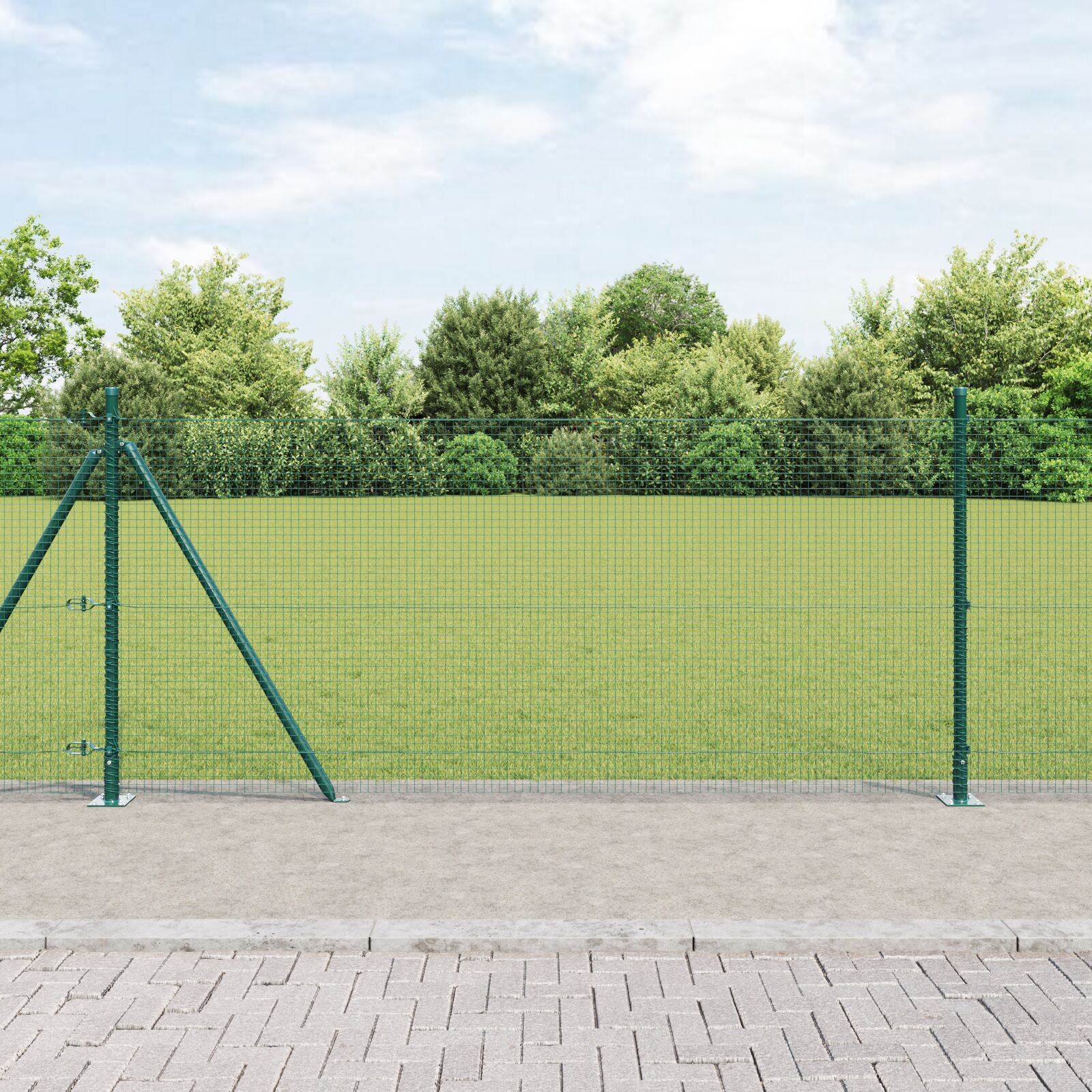 Roheline Terasest Piirepostide Komplekt 2 t..