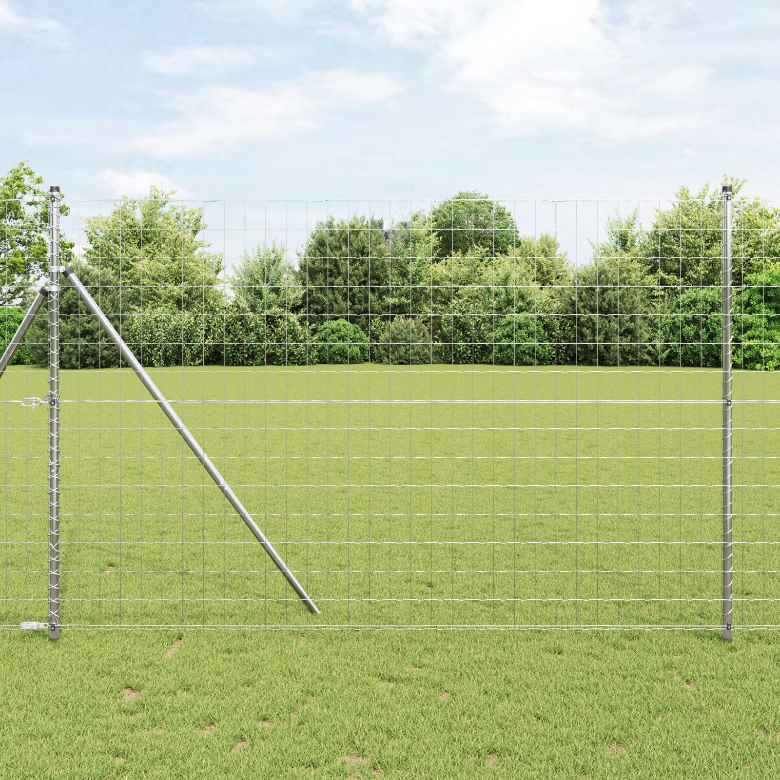 Euro Heg med 7 Stænger 1,5x10 m Galvaniseret Stål