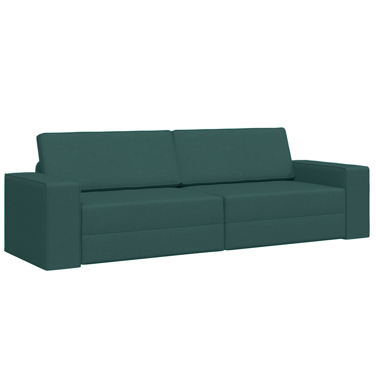 vidaXL Podni Sofa Krevet 2-u-1 Tamnozelena 245x150x60.5 cm Tkanina