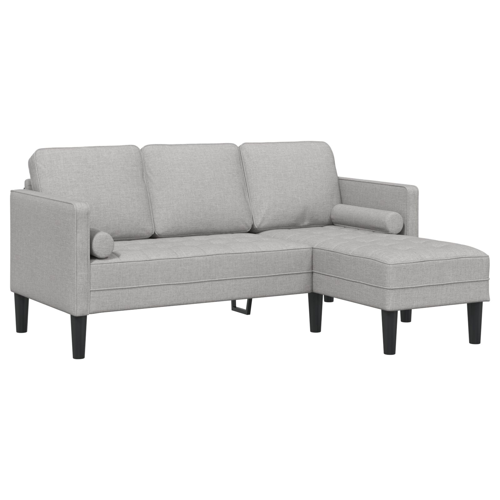 vidaXL 3-sjedalna kutna sofa u oblaku siva 160 cm tkanina
