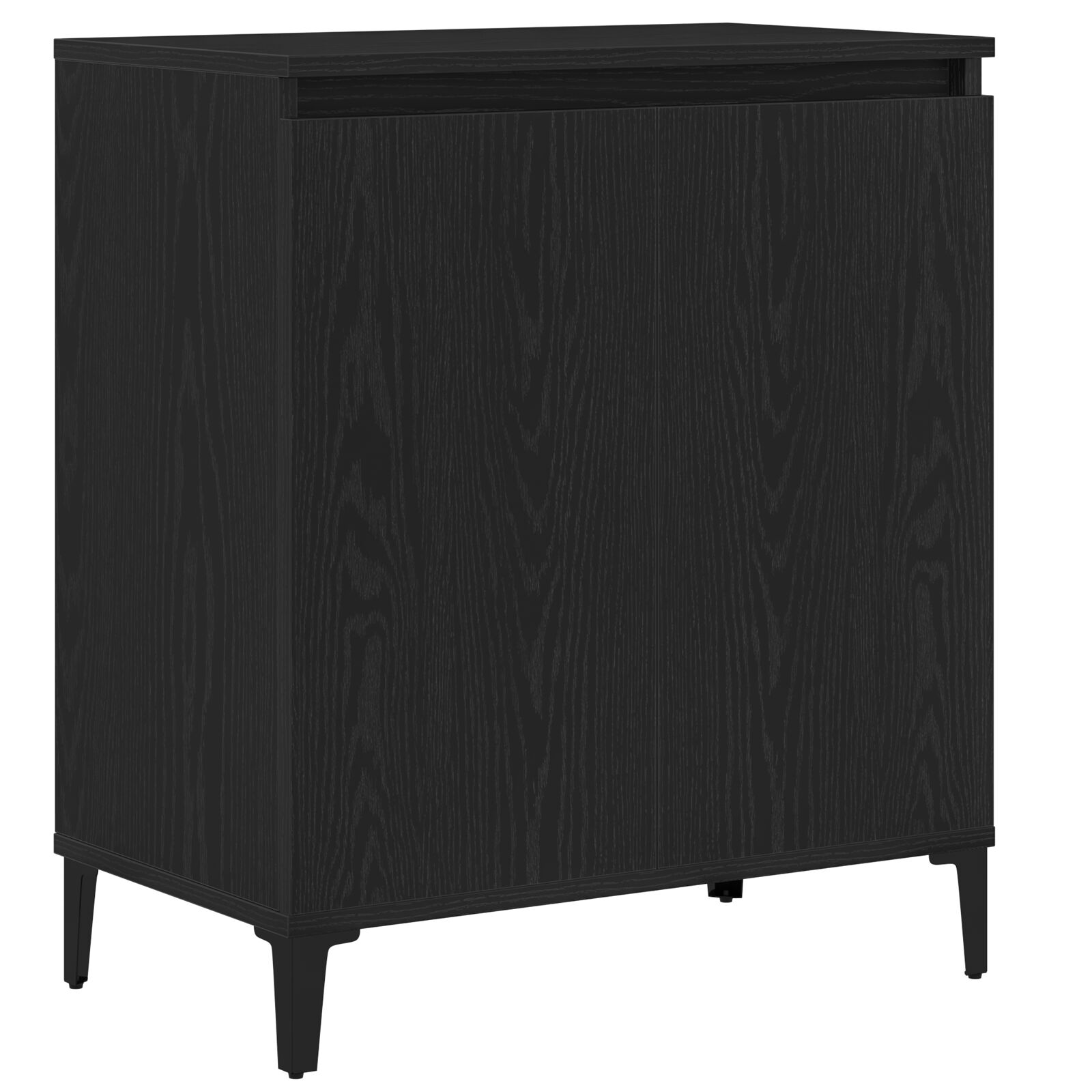 vidaXL Dulap Negru din Stejar  60x35x70 cm din Lemn Compozit