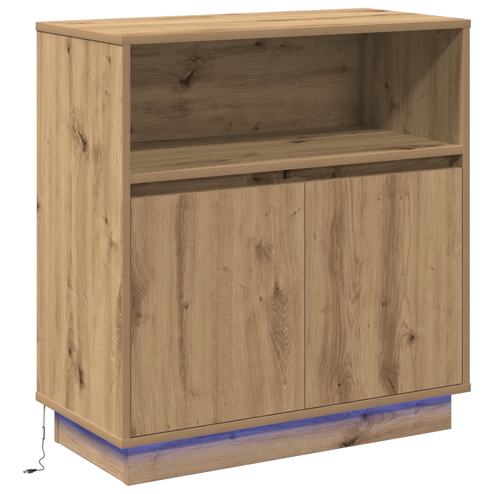 Ormarić s LED-om Artisan hrast 71x34,5x75 cm Konstruirano drvo