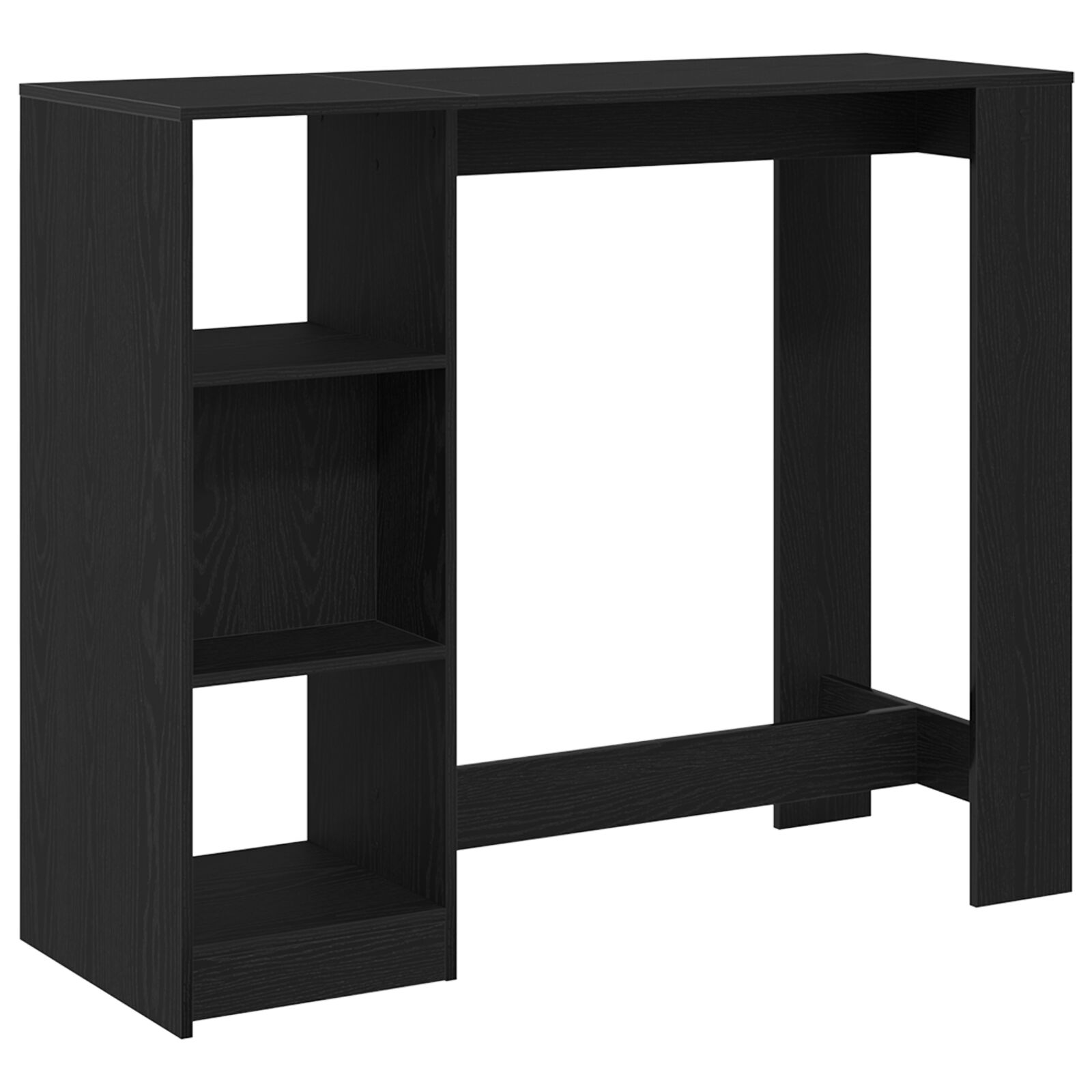 Barski stol s policom Crni hrast 102,5x46x103,5 cm Određeni drvo - Slika 2