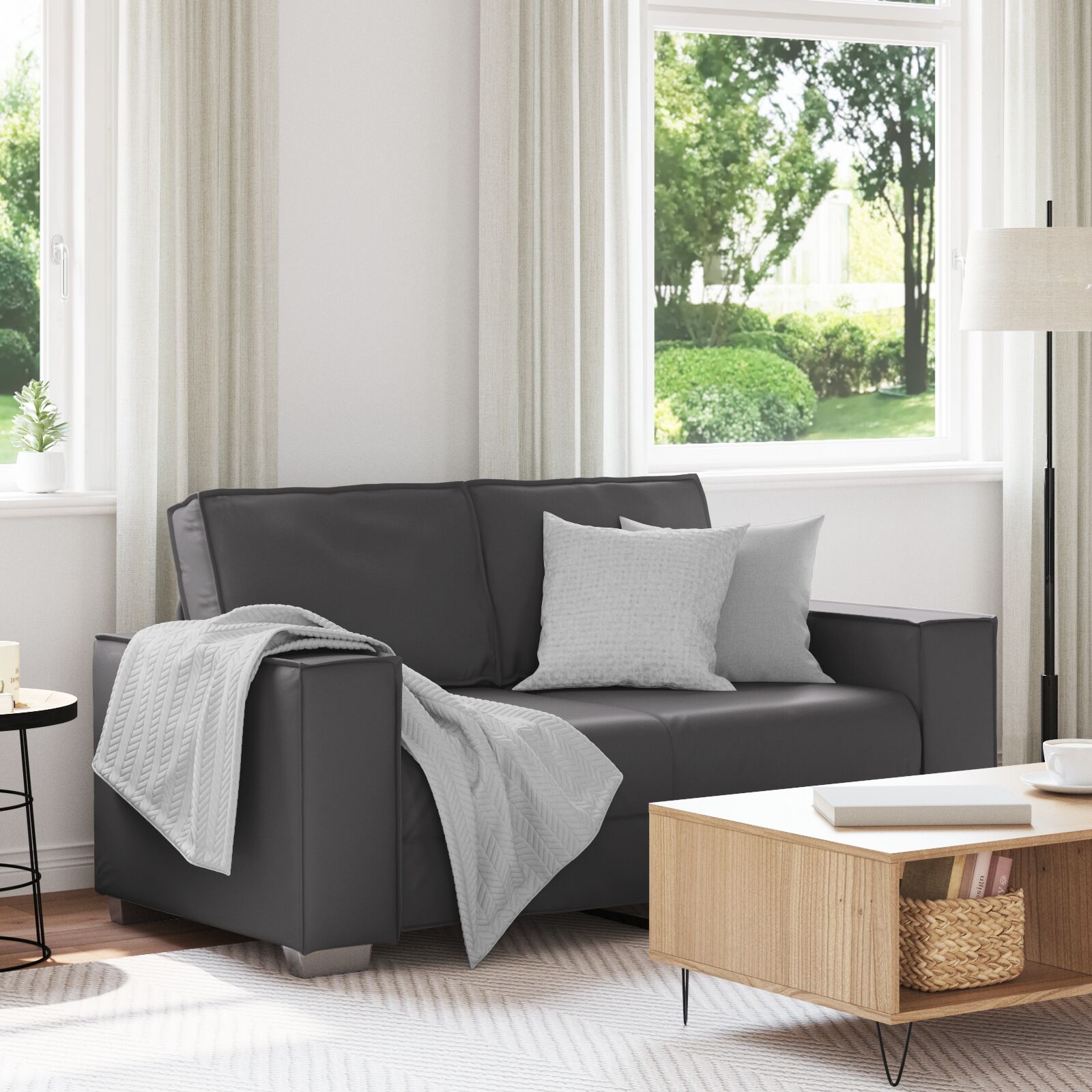 vidaXL Sofa Grau