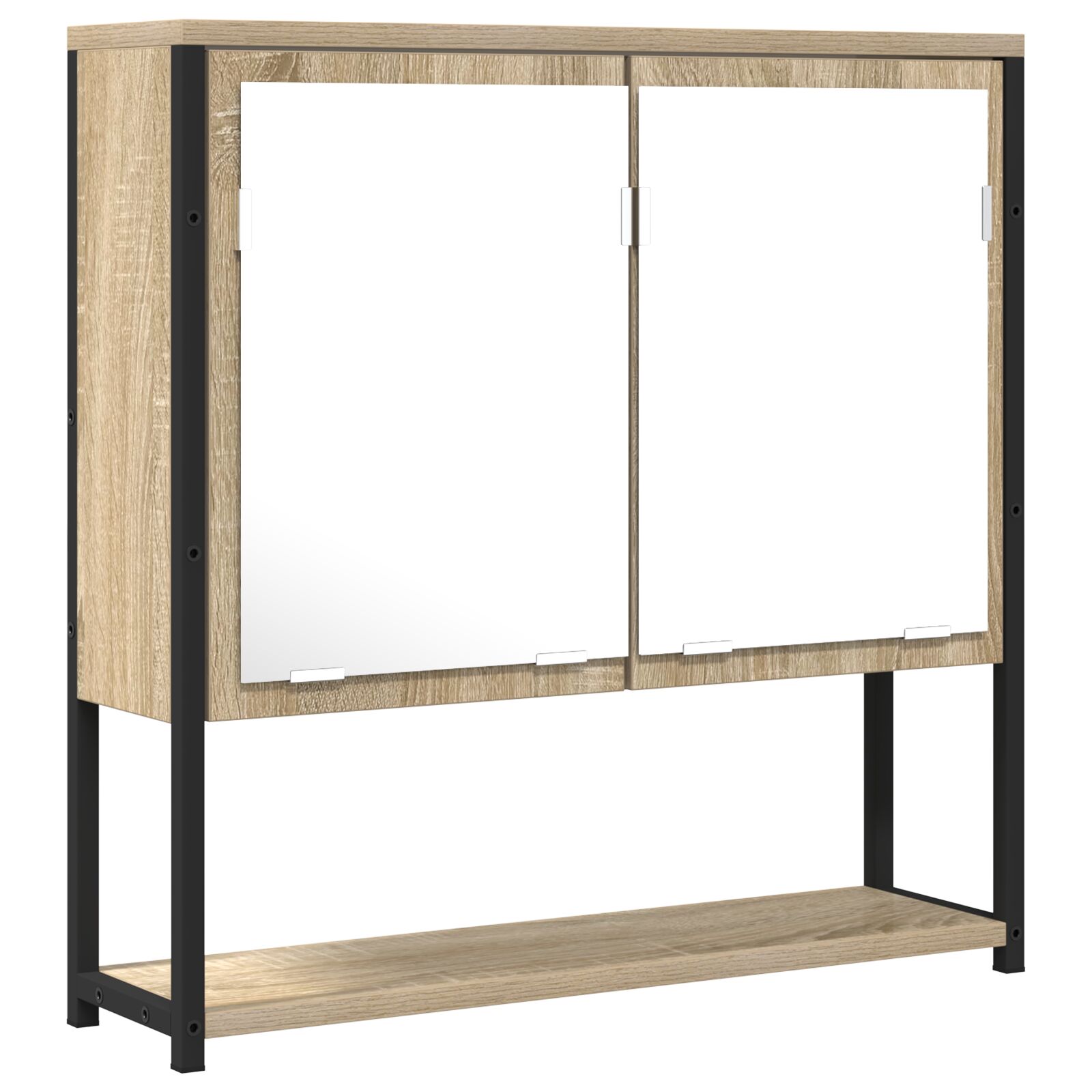 Badeværelsesspejlskab i Sonoma Eg 60x16x60 cm lavet af konstrueret træ