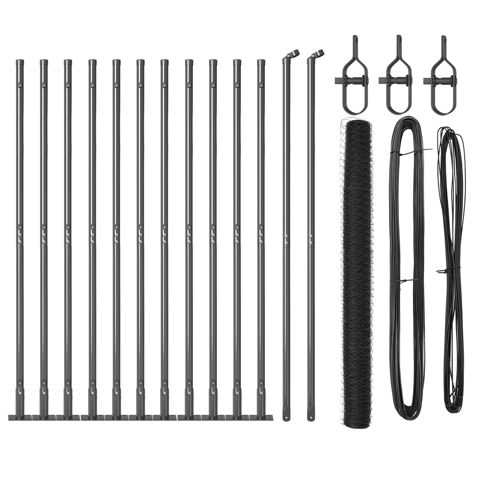 vidaXL Set Ograda Set od 2 Siva Čelik 25 x 1.5 m Izdržljivo