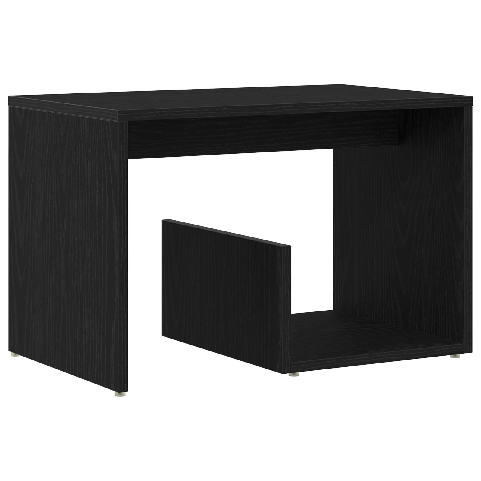 vidaXL Masă laterală  Negru stejar 59x36x38 cm Lemn prelucrat