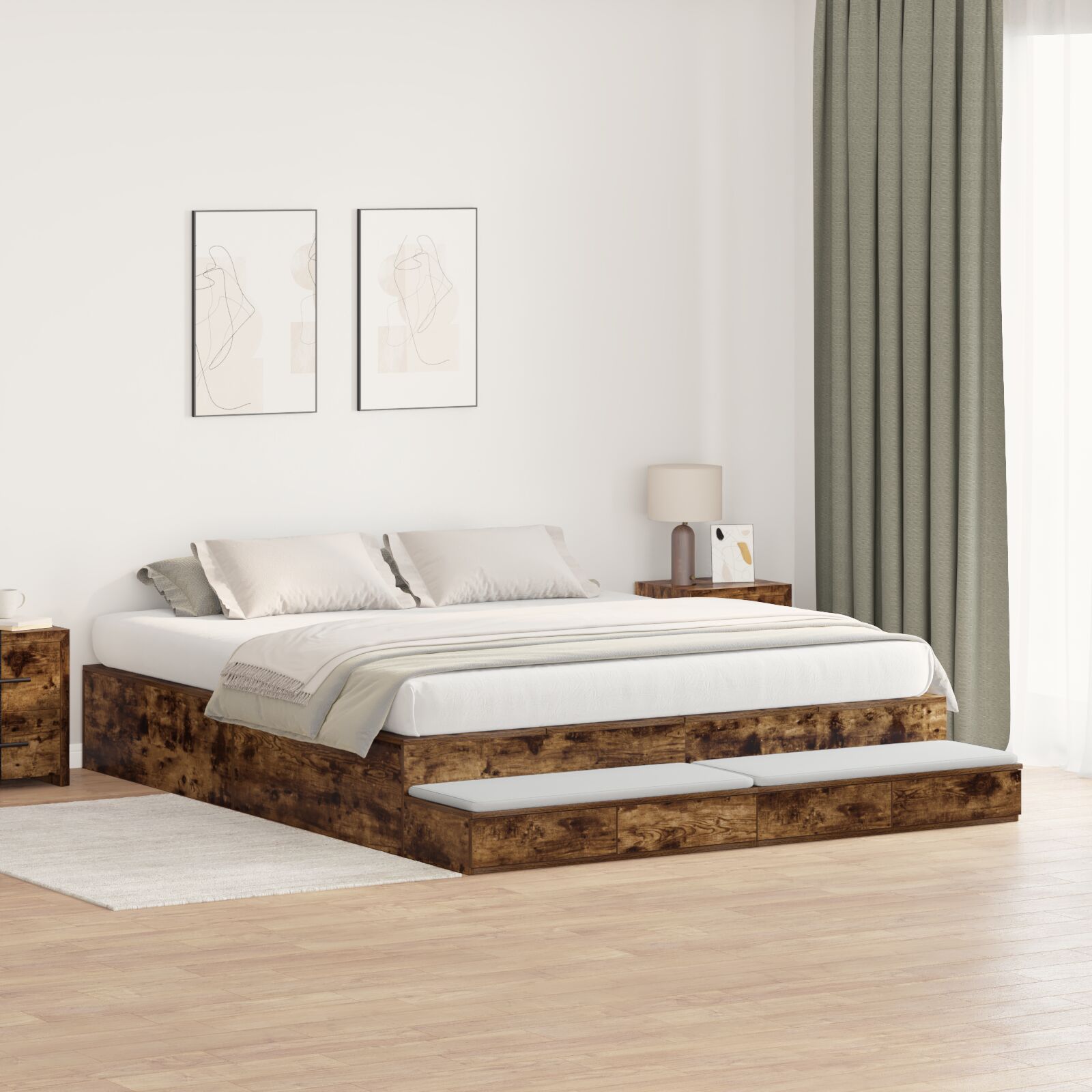 Krevet s pohranom Dimnjak od oraha 200x200 cm