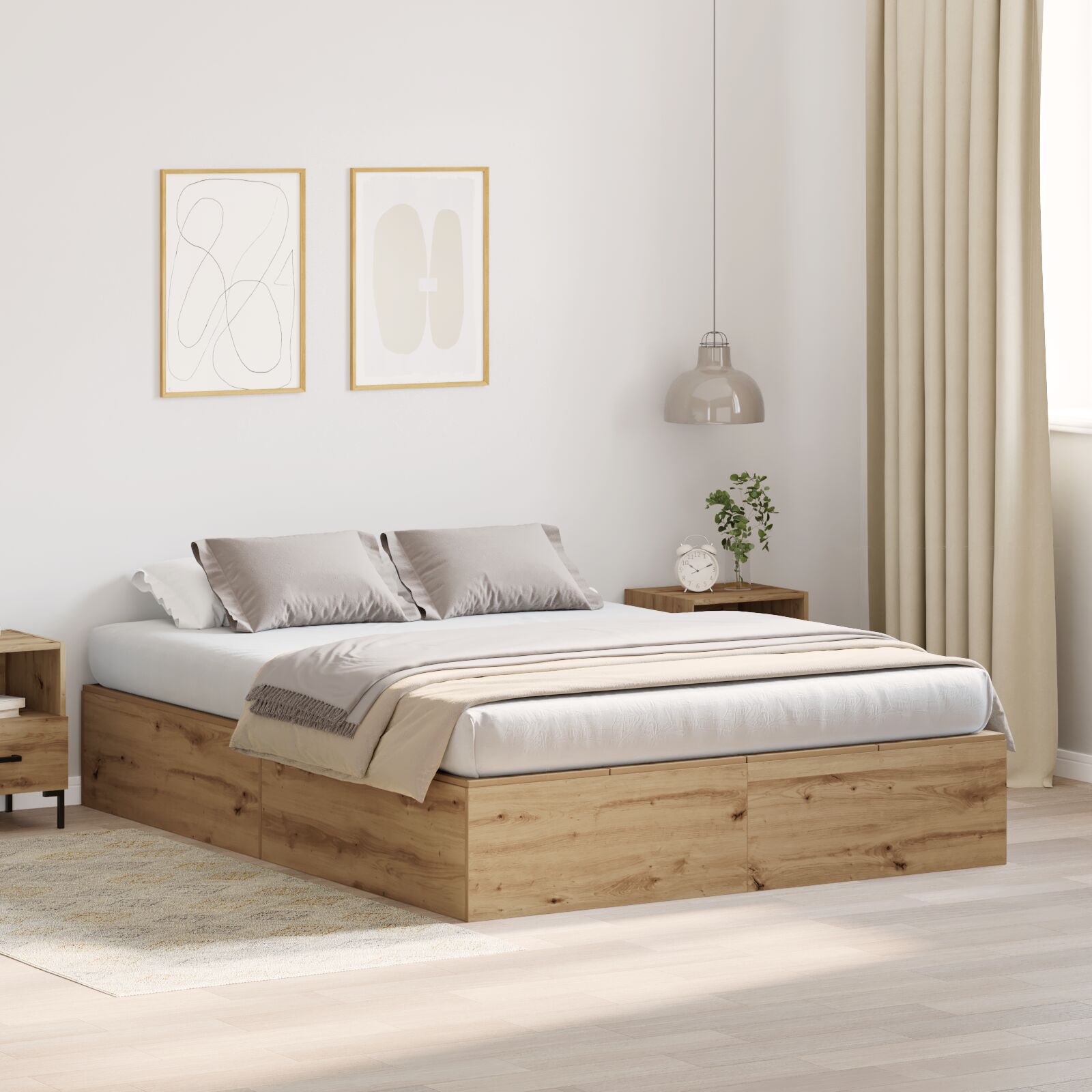 Hoiuvoodi Raam Artisan Tamme 140x190 cm