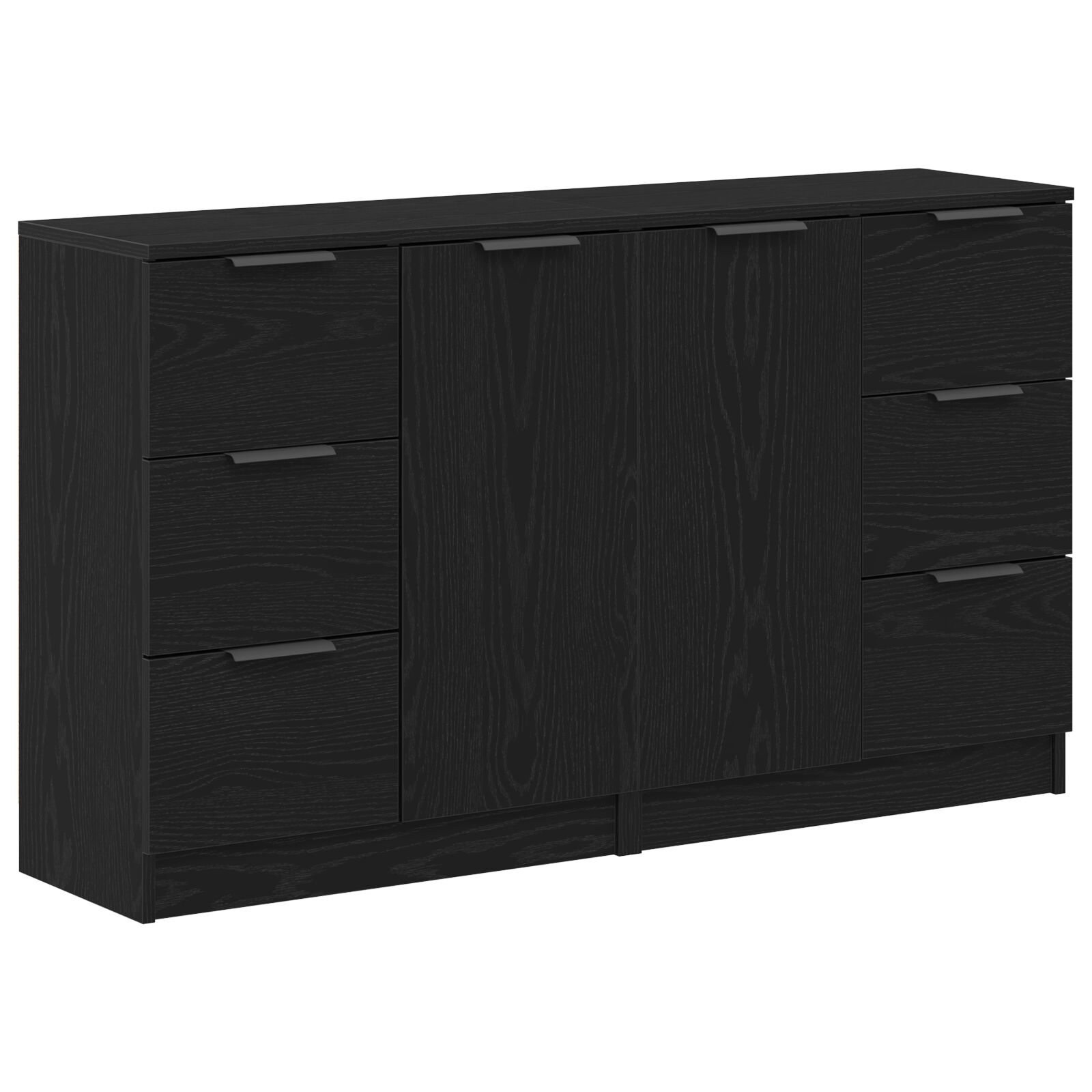 vidaXL Komode 2 kom Crni Hrast 60x30x70 cm Konstruirano drvo