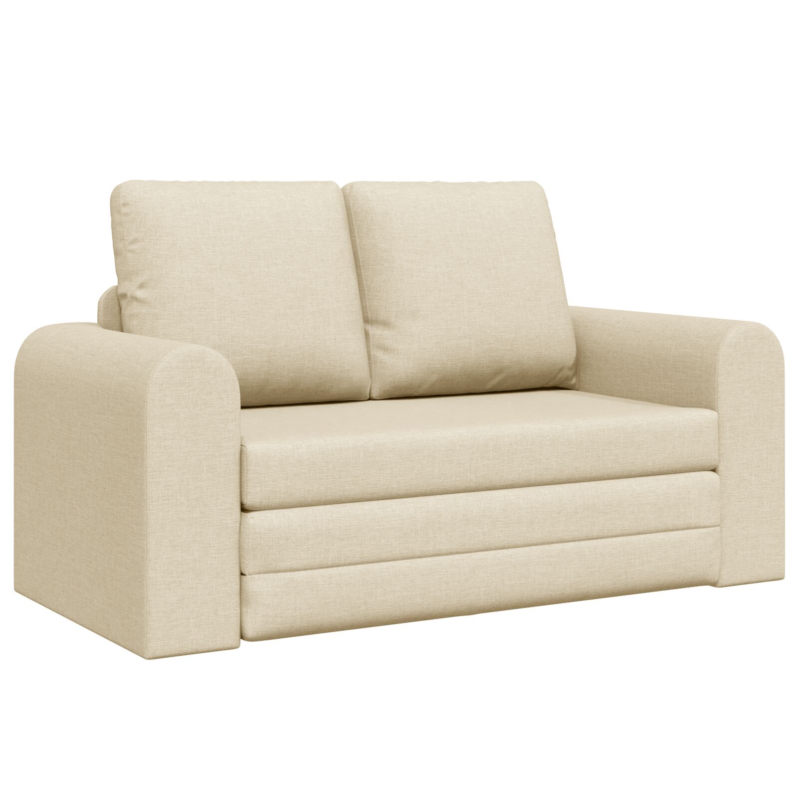 vidaXL Krevet-sofa 2-u-1 Krem 148x71x83 cm Tkanina