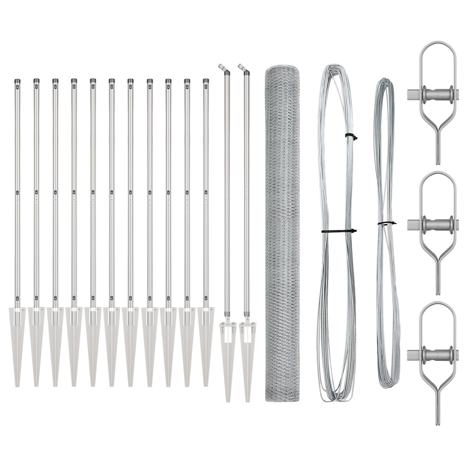 vidaXL Ogradni set Set od 2 Pocinčani čelik 25 x 1,5 m Izdržljivo