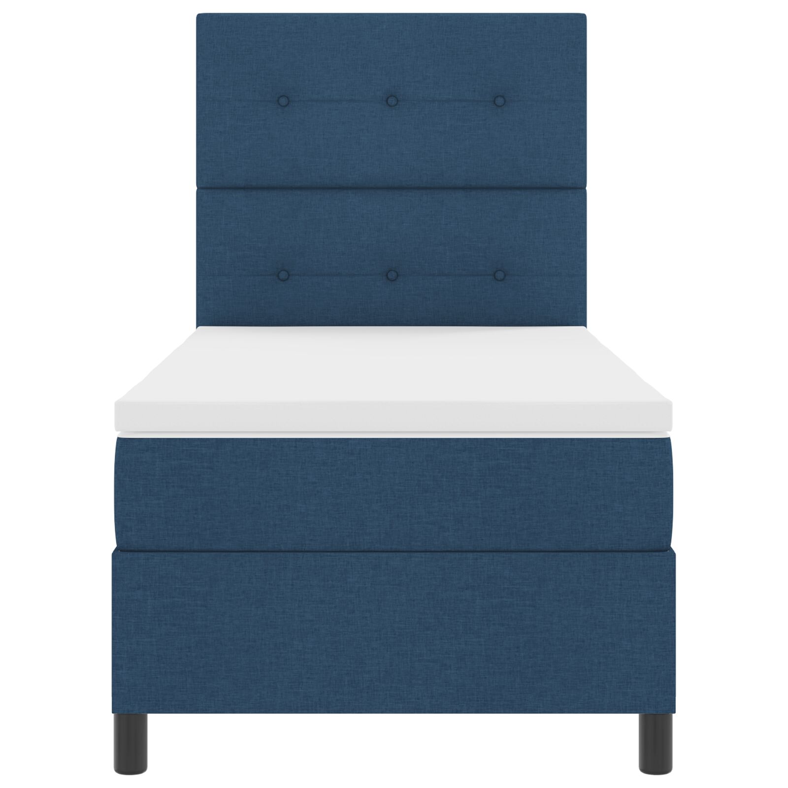Box spring ágy matraccal kék 100x200 cm szövet 