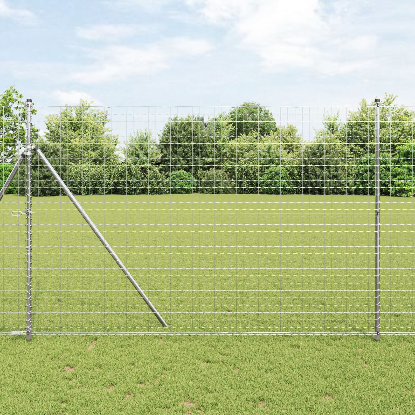Hegnsposter 13 stk Ø32 mm 200 cm Galvaniseret Stål