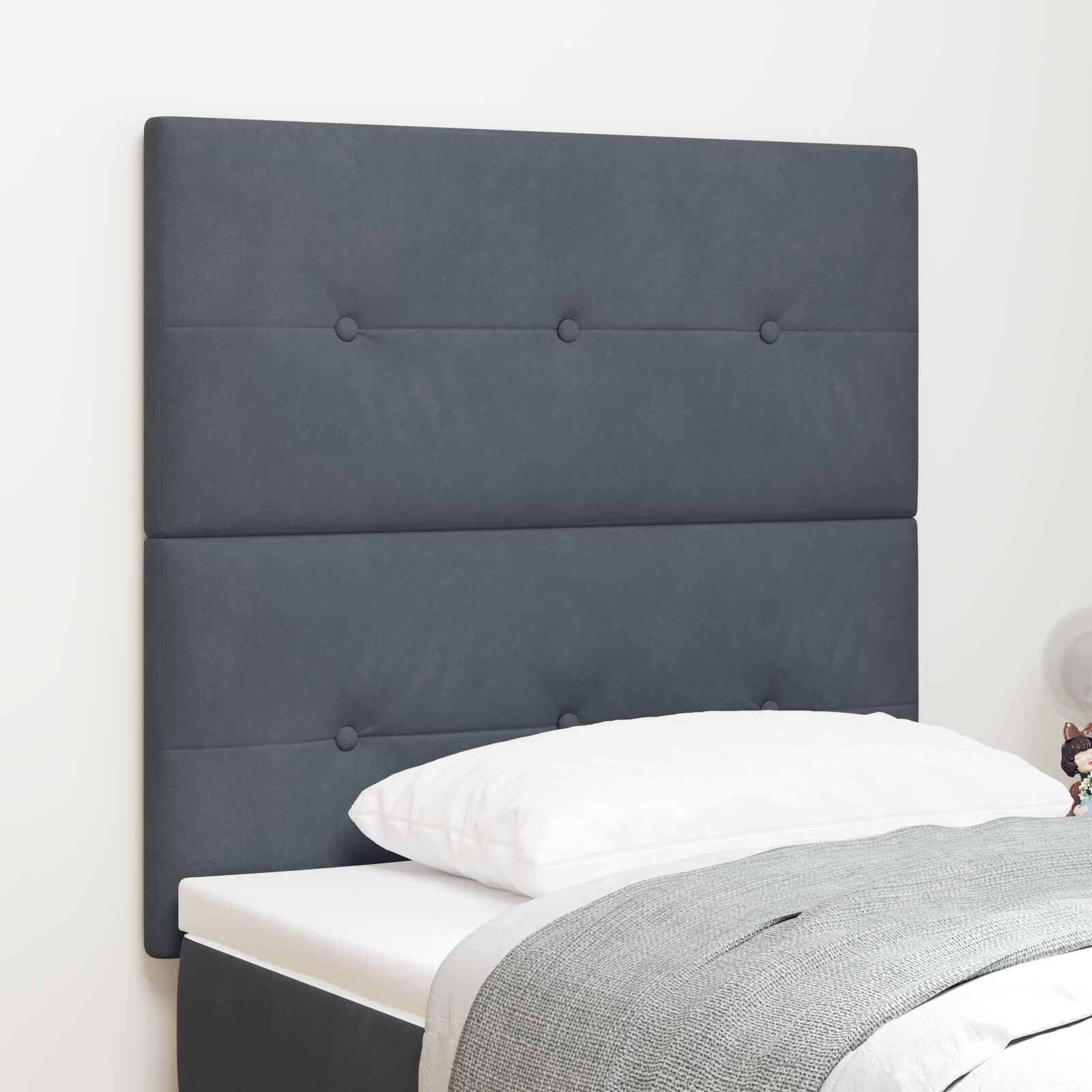 Pehmepealne Nuppudega Tumehall 80 cm Samet