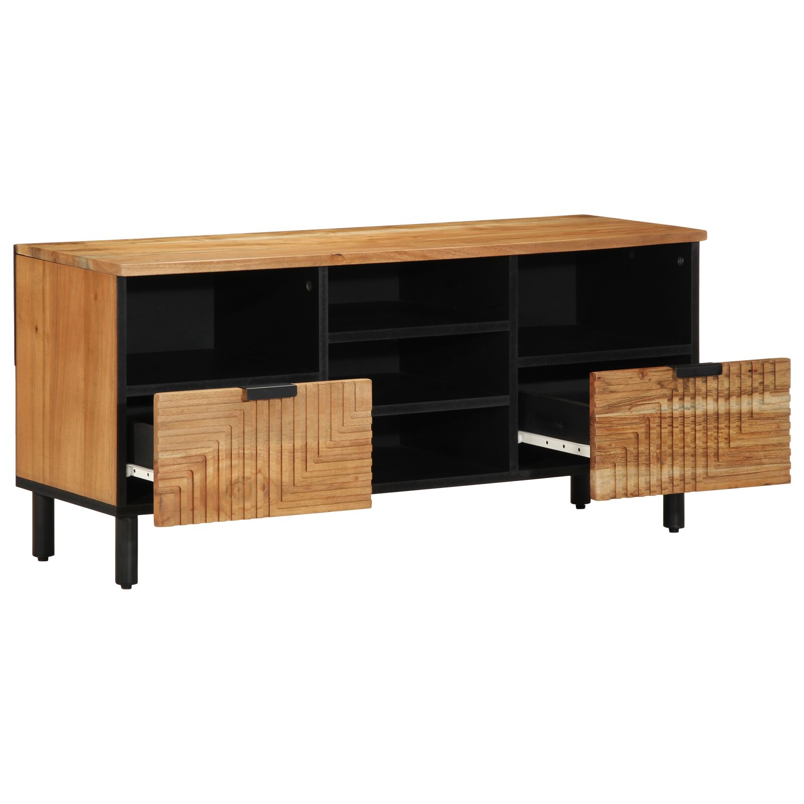 vidaXL TV Schrank Braun, schwarz