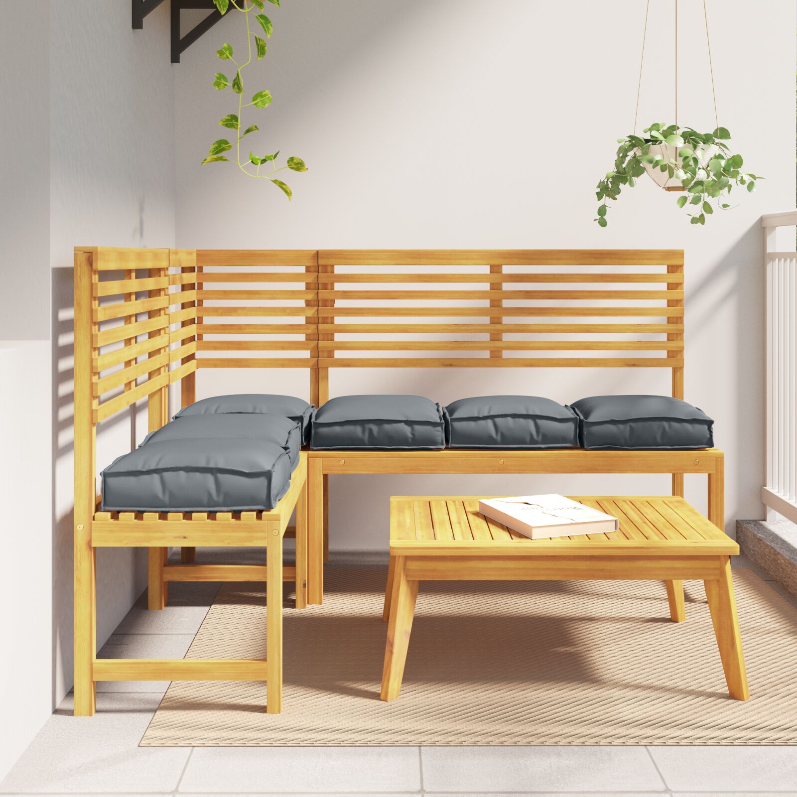 Puutarhapatjat 6 kpl Antrasiitti 40x40x8 cm Oxford-kangasta