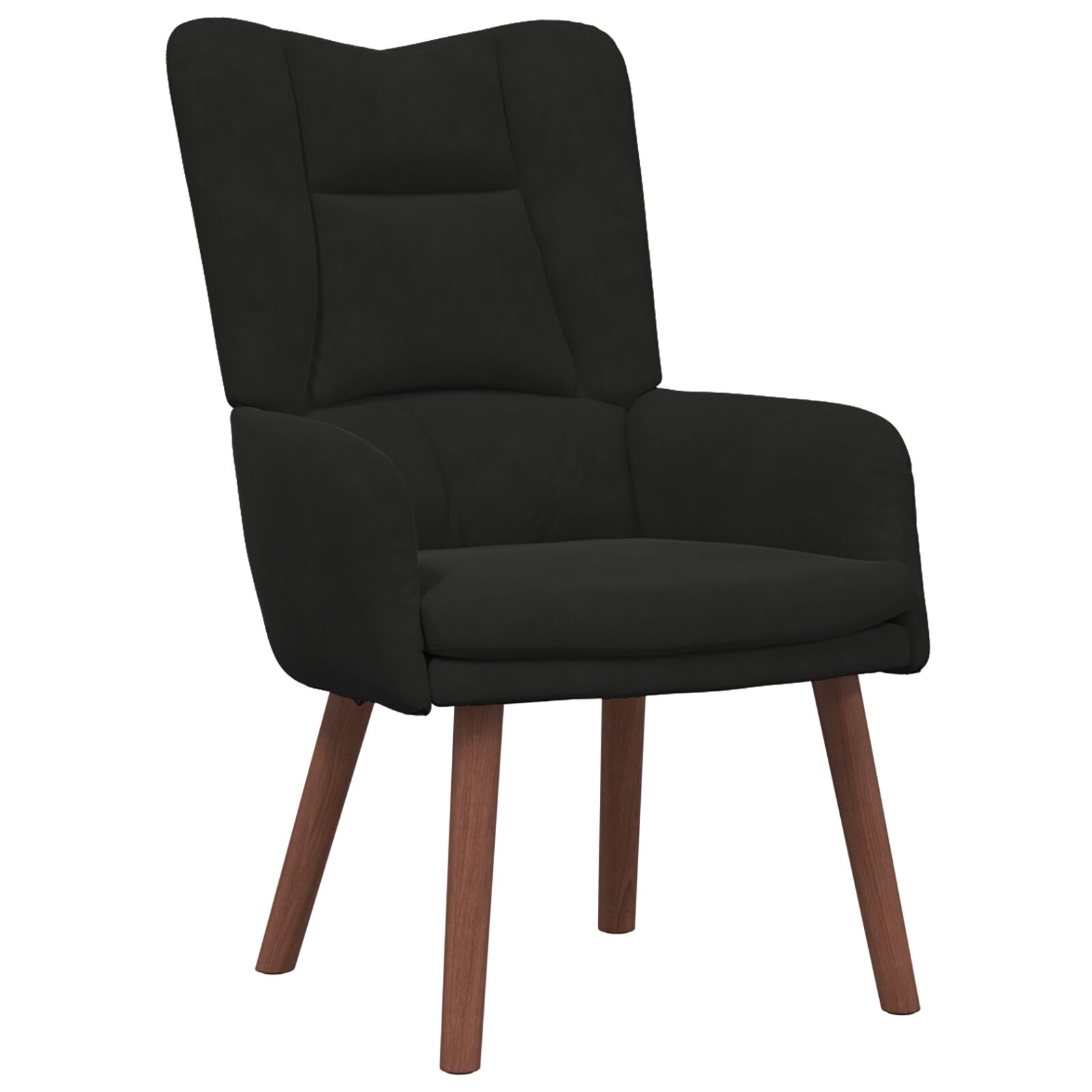 Afslappende Stol Sort Velour