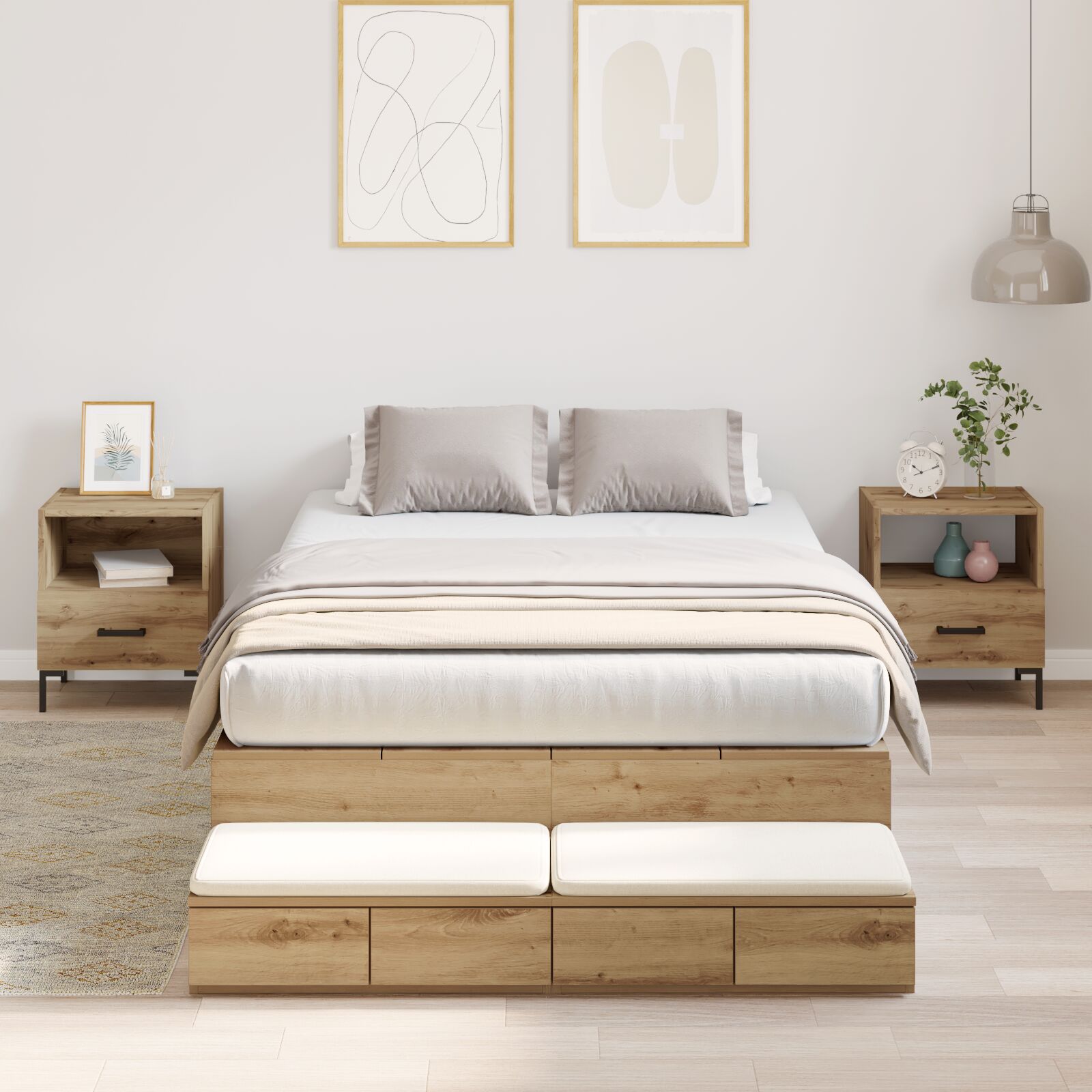 hoiuvoodi raam Tammepuit Tehispuit 120 x 190 cm Hoiuvoodi raam