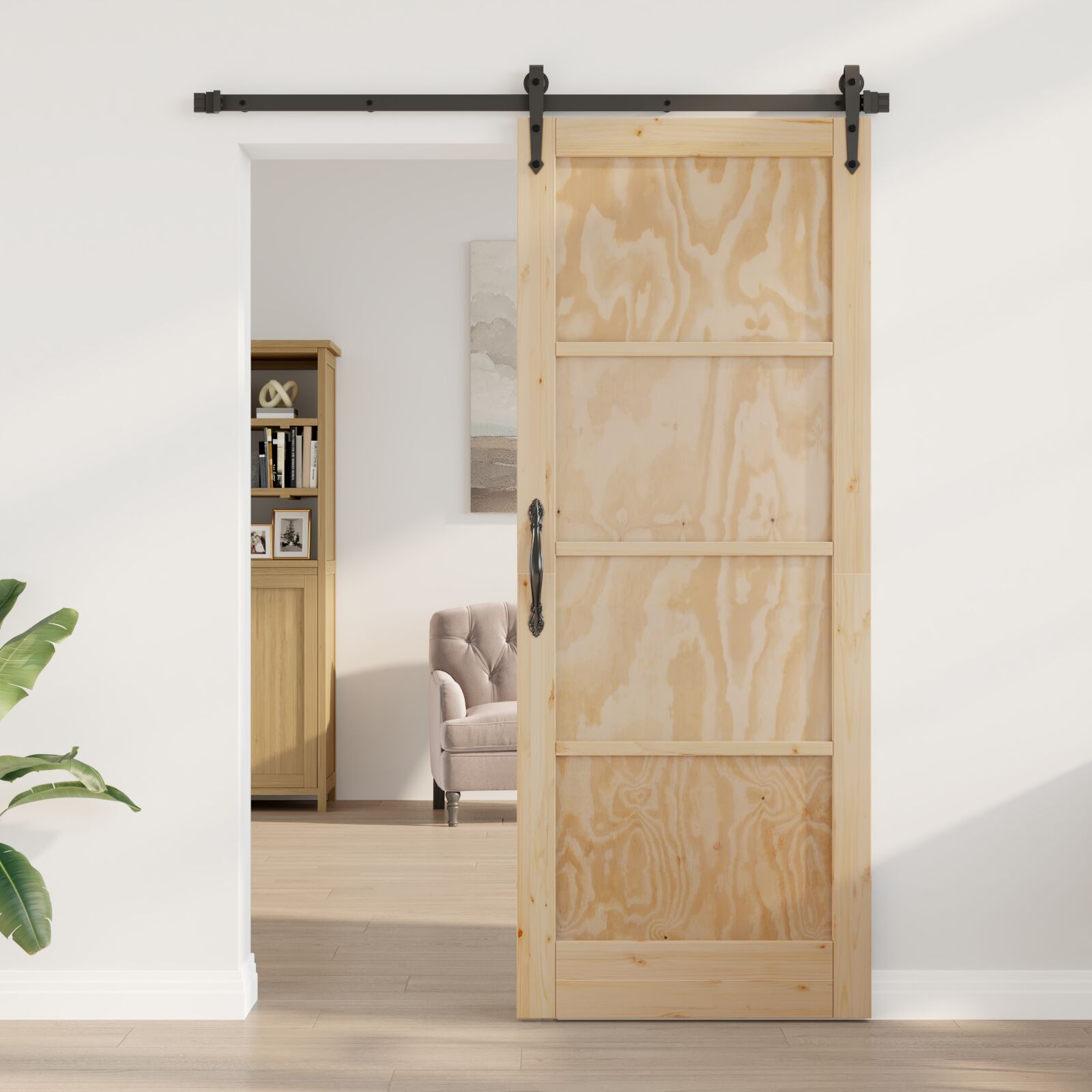 Indvendig Dør 'ORKDAL'83x211x4 cm Solid Træ Fyrretræ