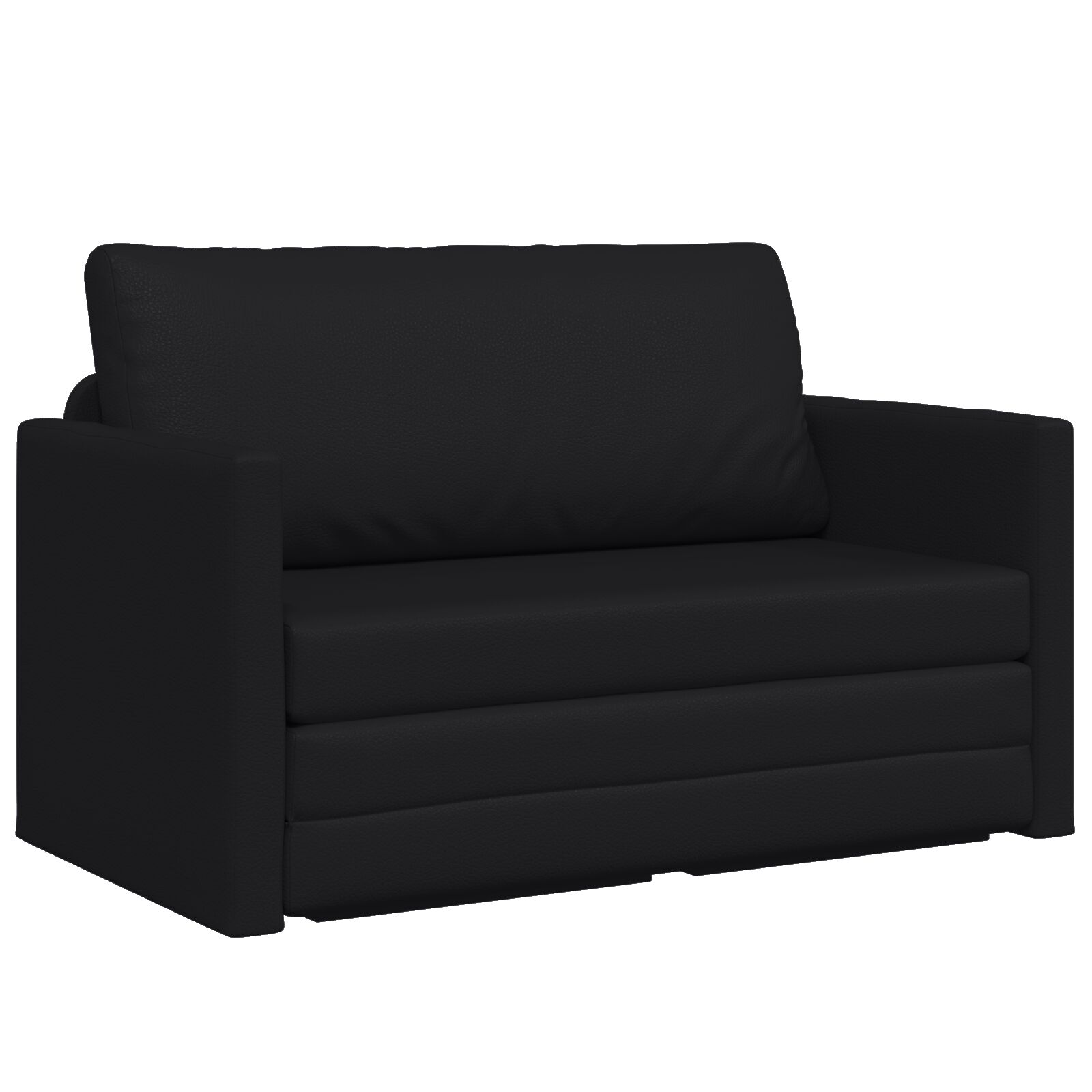 vidaXL Podni kauč na razvlačenje 2-u-1 Crna 124x71x78 cm Umjetna koža