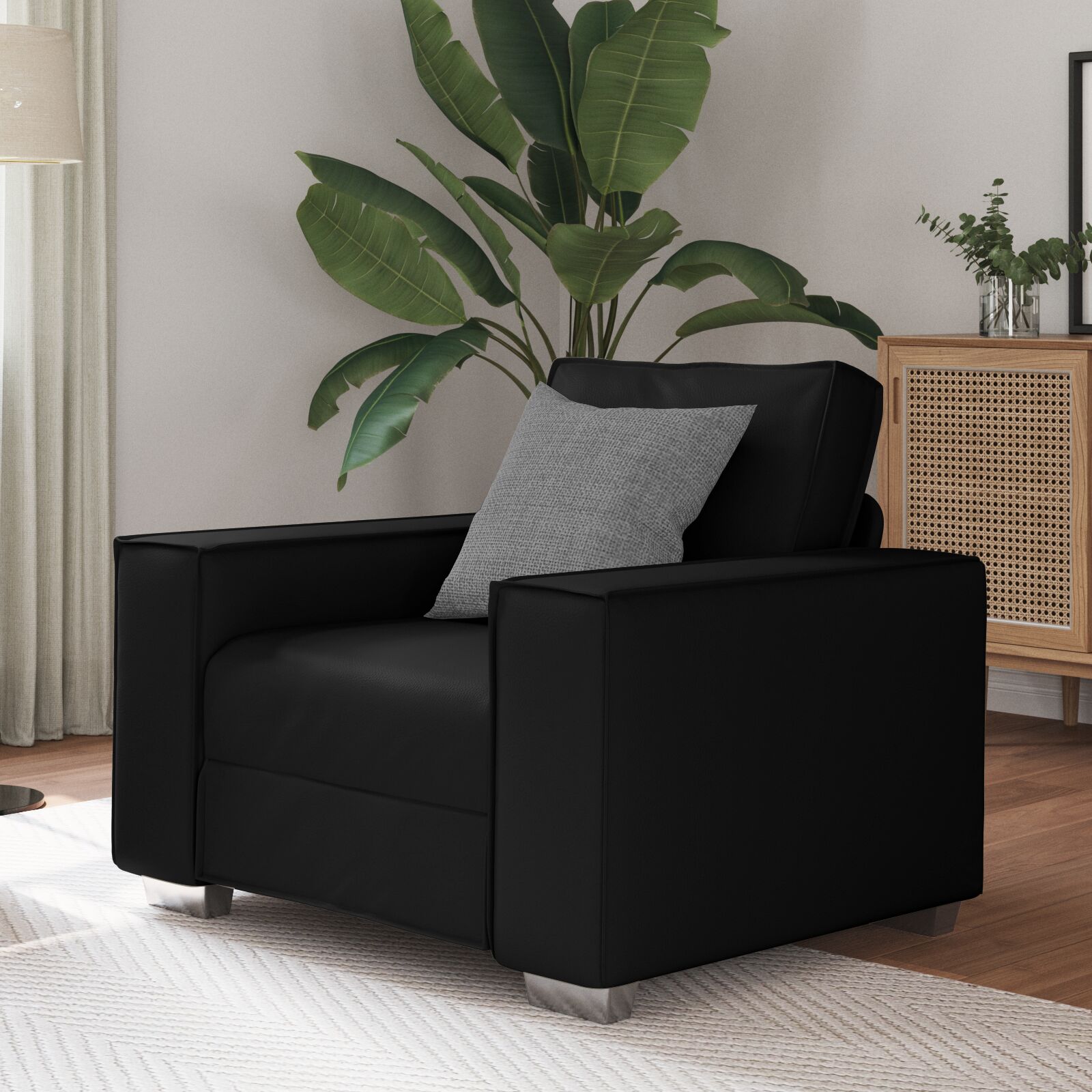 vidaXL Sofa Schwarz