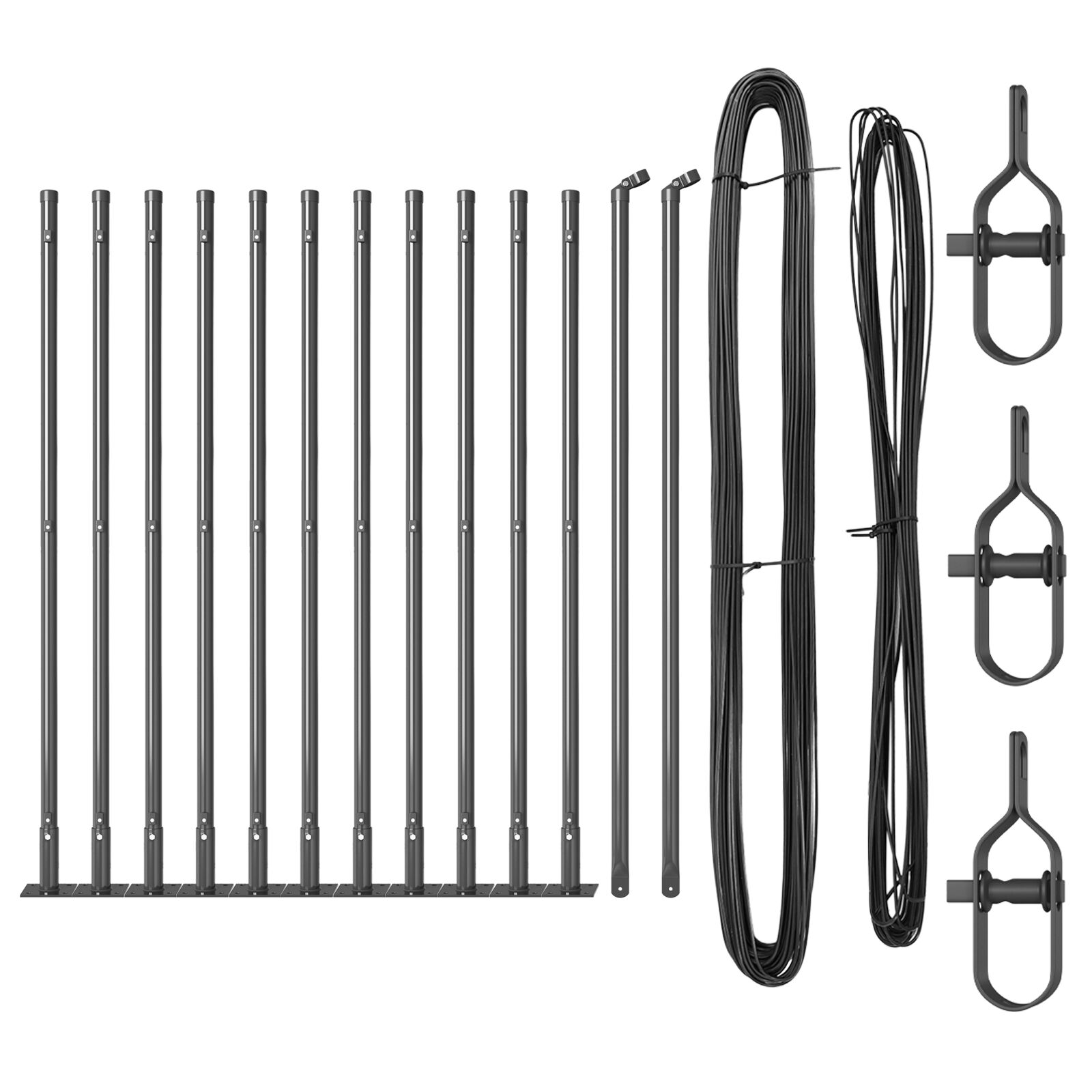 Stĺpy plotu s podložkami 13 ks Ø32mm 110cm Pozinkovaná oceľ 42004305