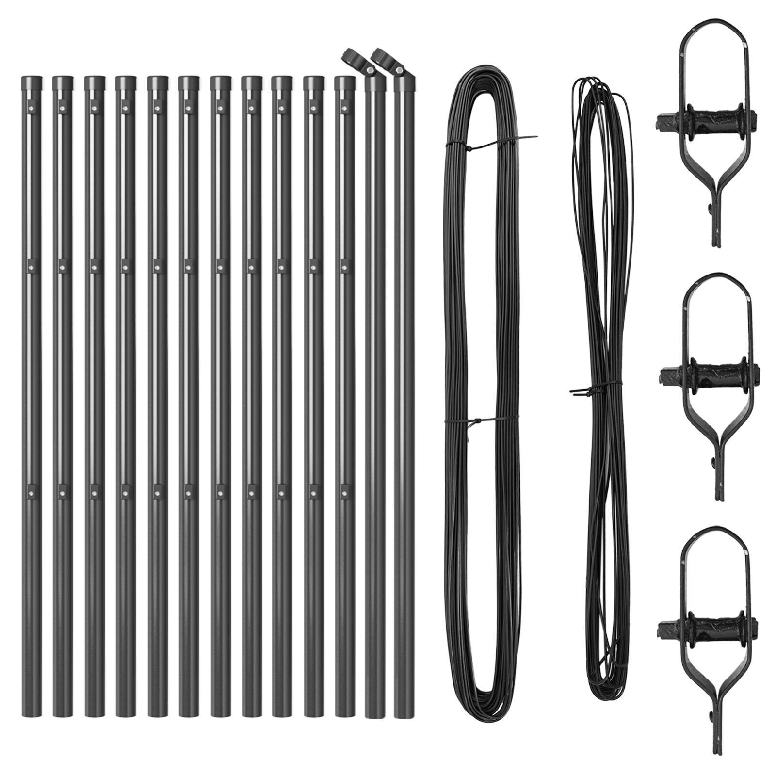 Plotové stĺpy 13 ks Šedé Ø32 mm 120 cm Pozinkovaná oceľ 42004207