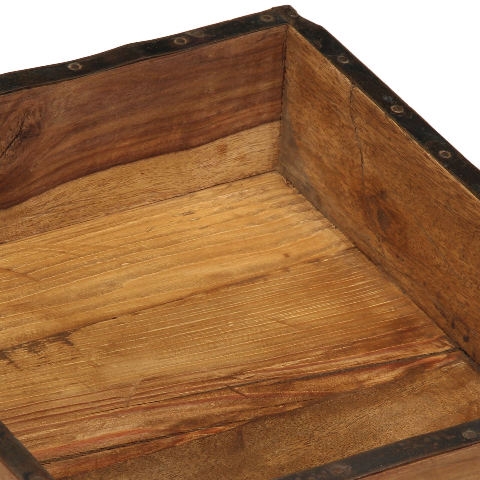 Tálca 31x29x10 cm Tömör Fa Újrahasznosított 