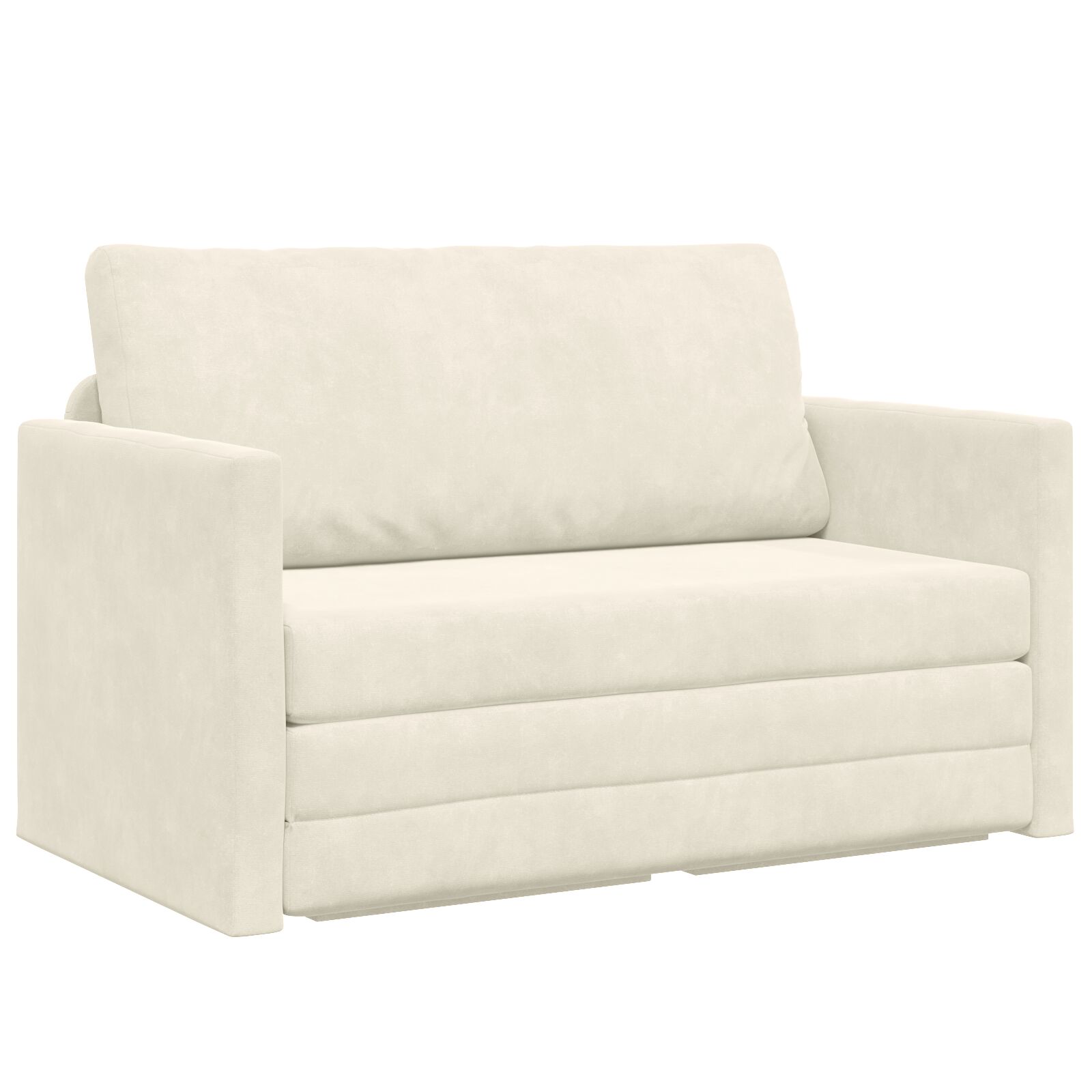 vidaXL Kauč na Krevet 2-u-1 Krem 124x204x61 cm Baršun