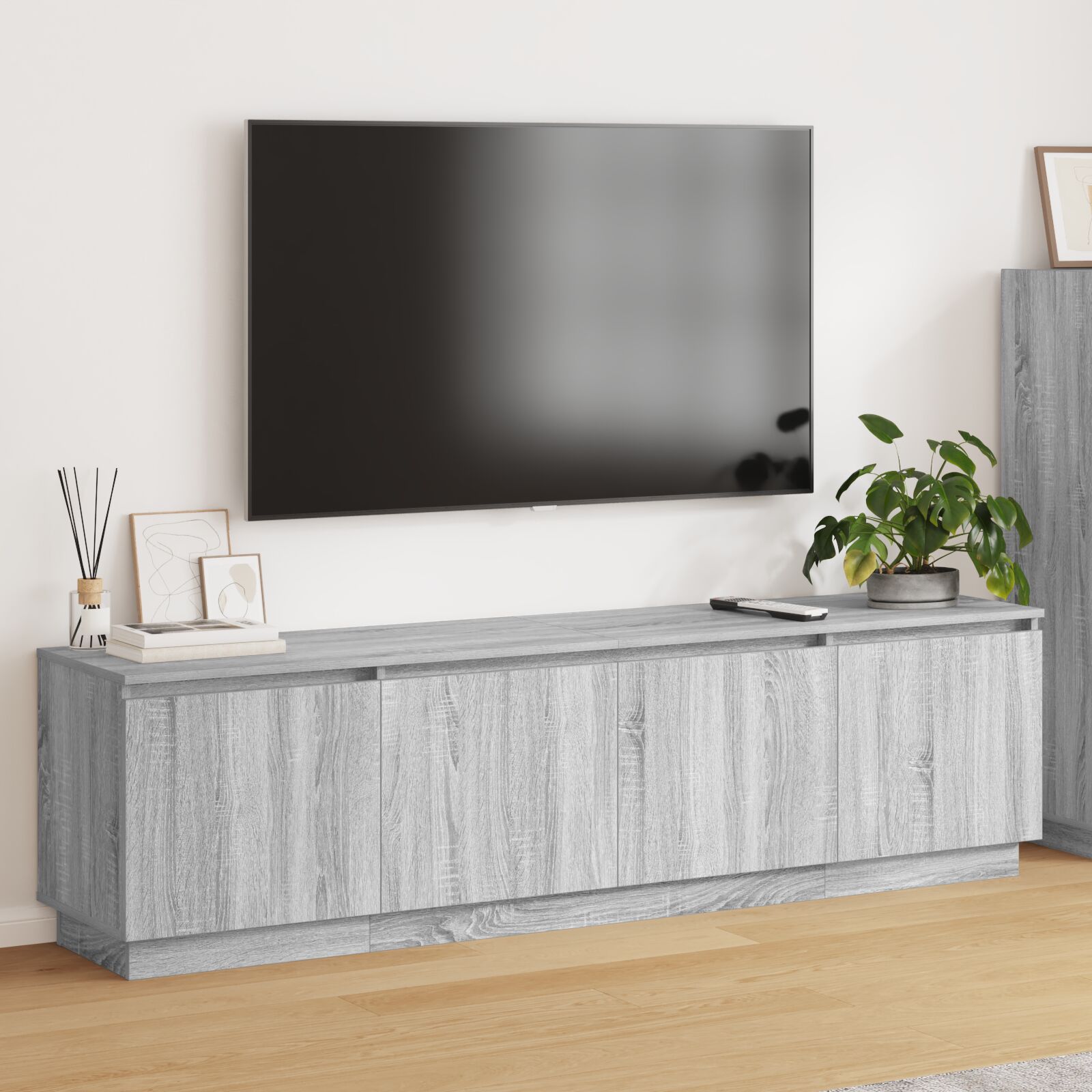 vidaXL TV ormar s LED plavi Sonoma 180x38x49 cm konstruirano drvo