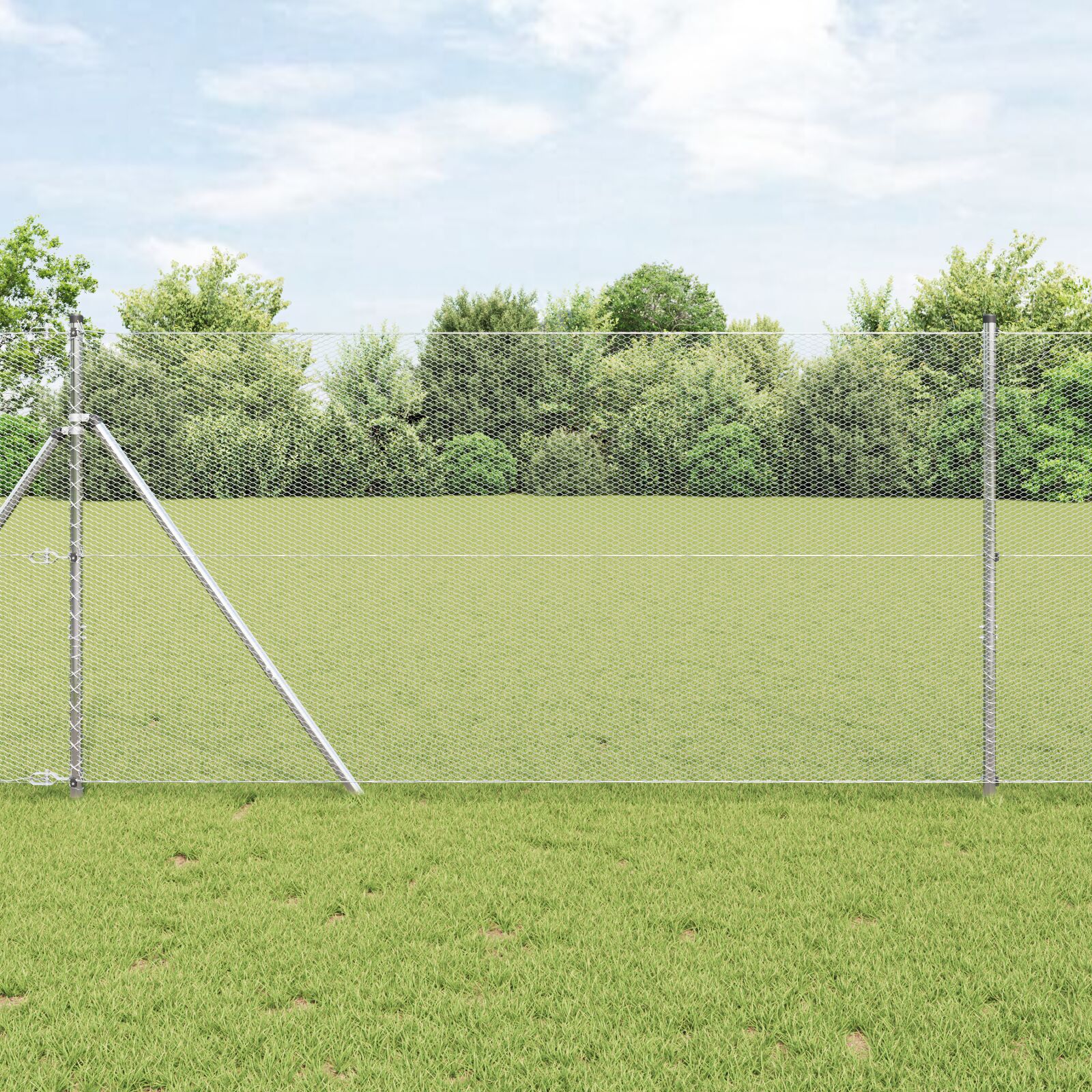 Kuusnurkne Aed 1.2x10 m Tsinkitud Teras
