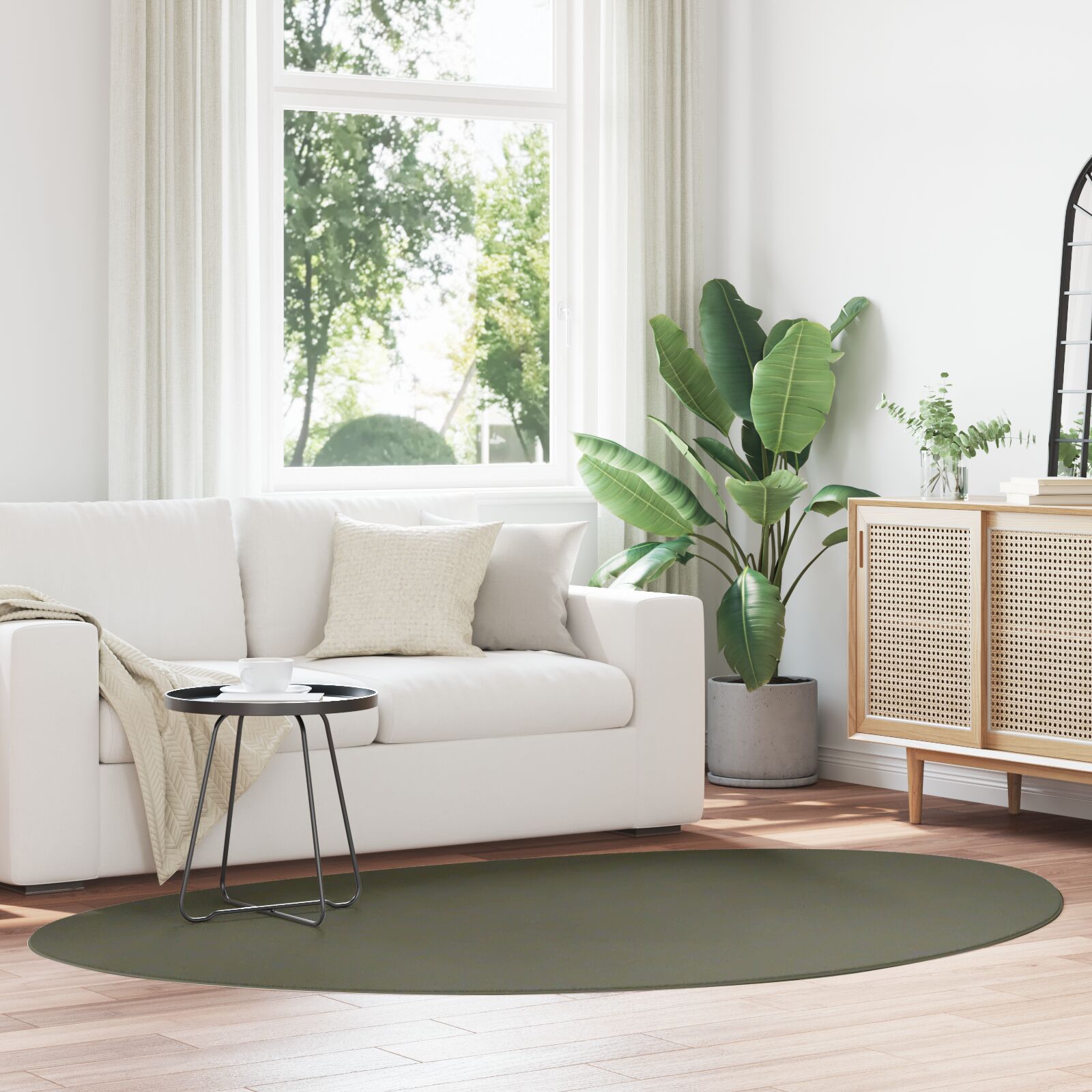 Tæpper Skovgrøn Polyester 160 x 230 cm Skridsikker Områdetæpper