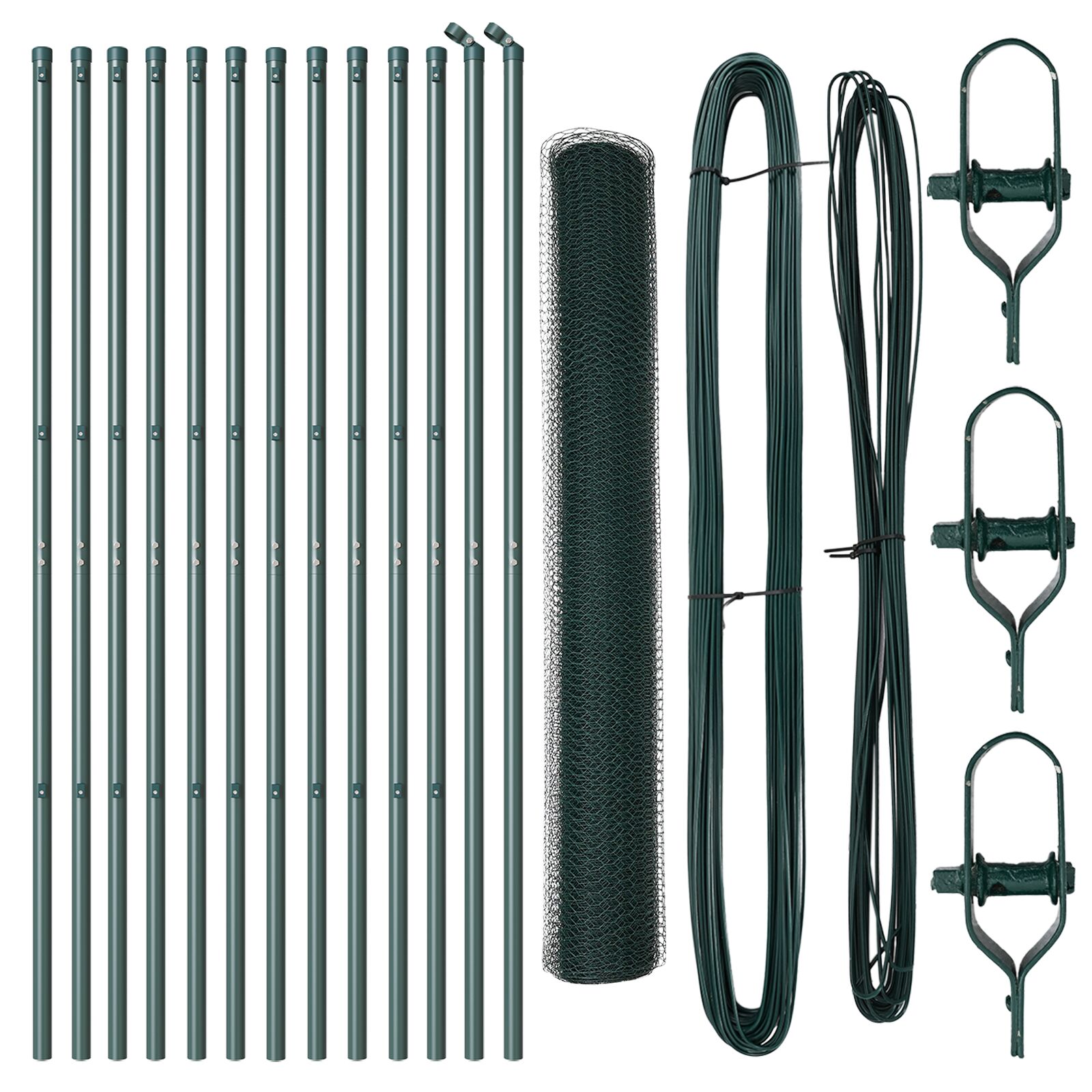 Oplotenie set Sada 2 Tmavozelená Kov 25 x 1 m 3352673