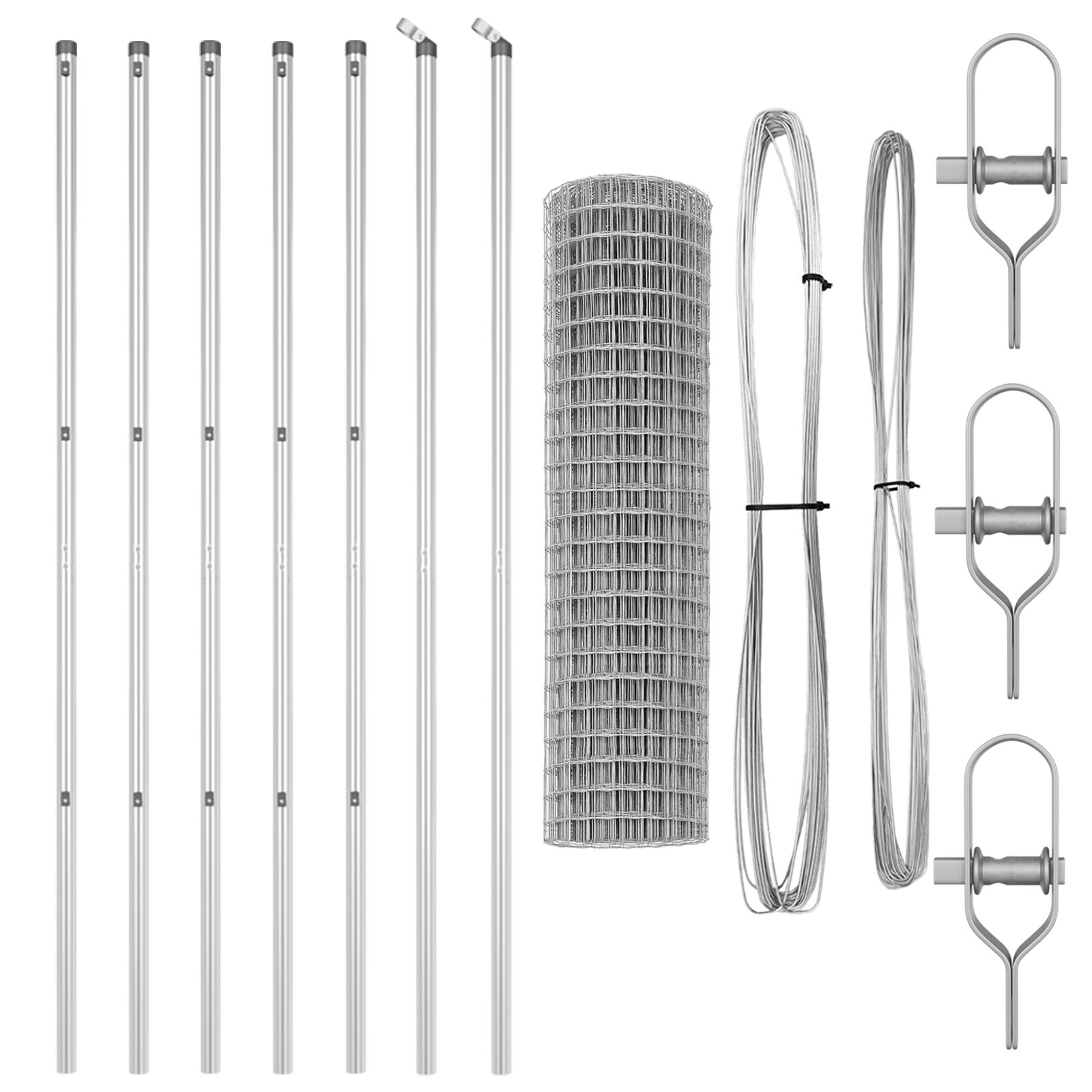 vidaXL Euro Ograda s 13 Stupova 1x25 m Galvanizirani Čelik