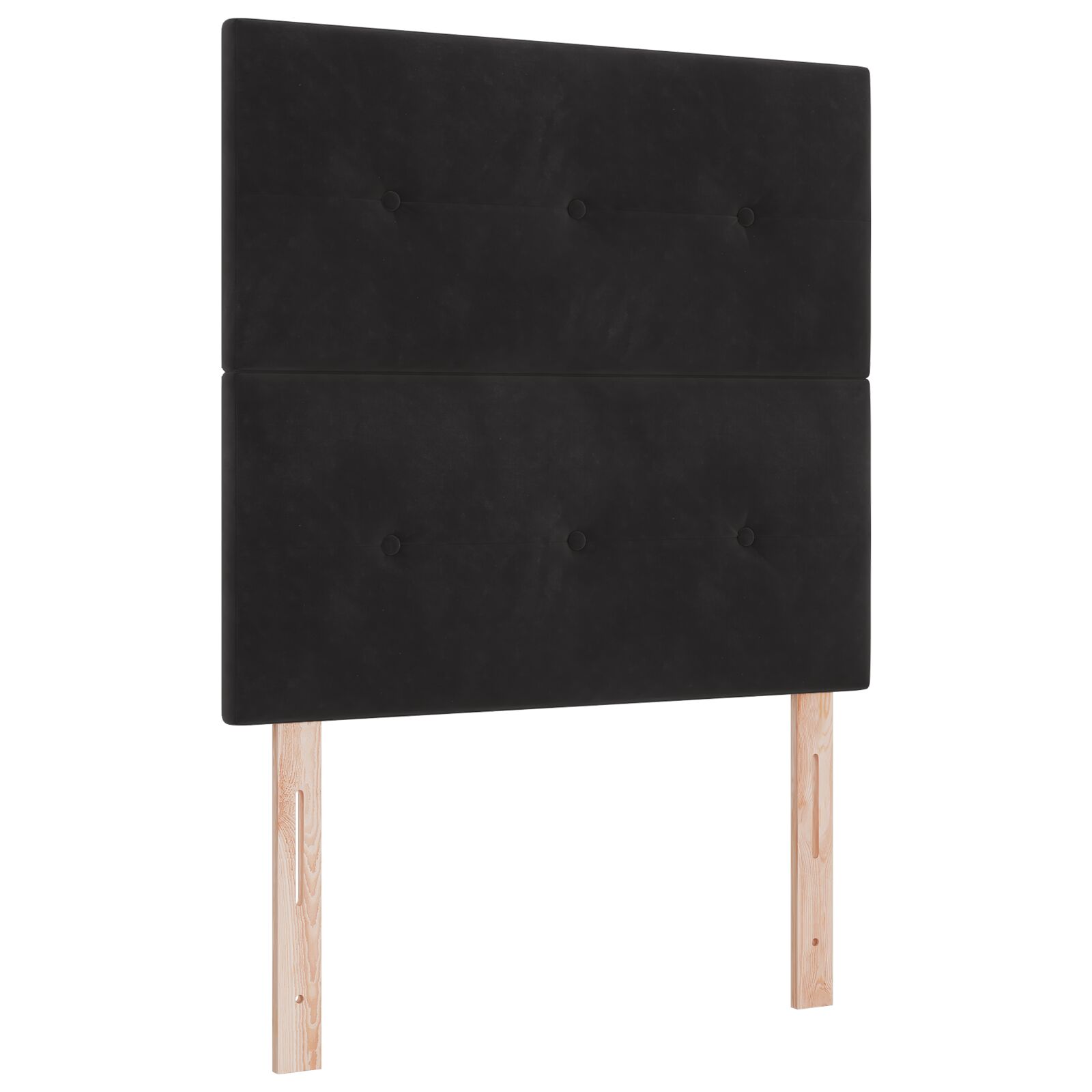 Sängynpääty Napitus Musta 80 cm Sametti