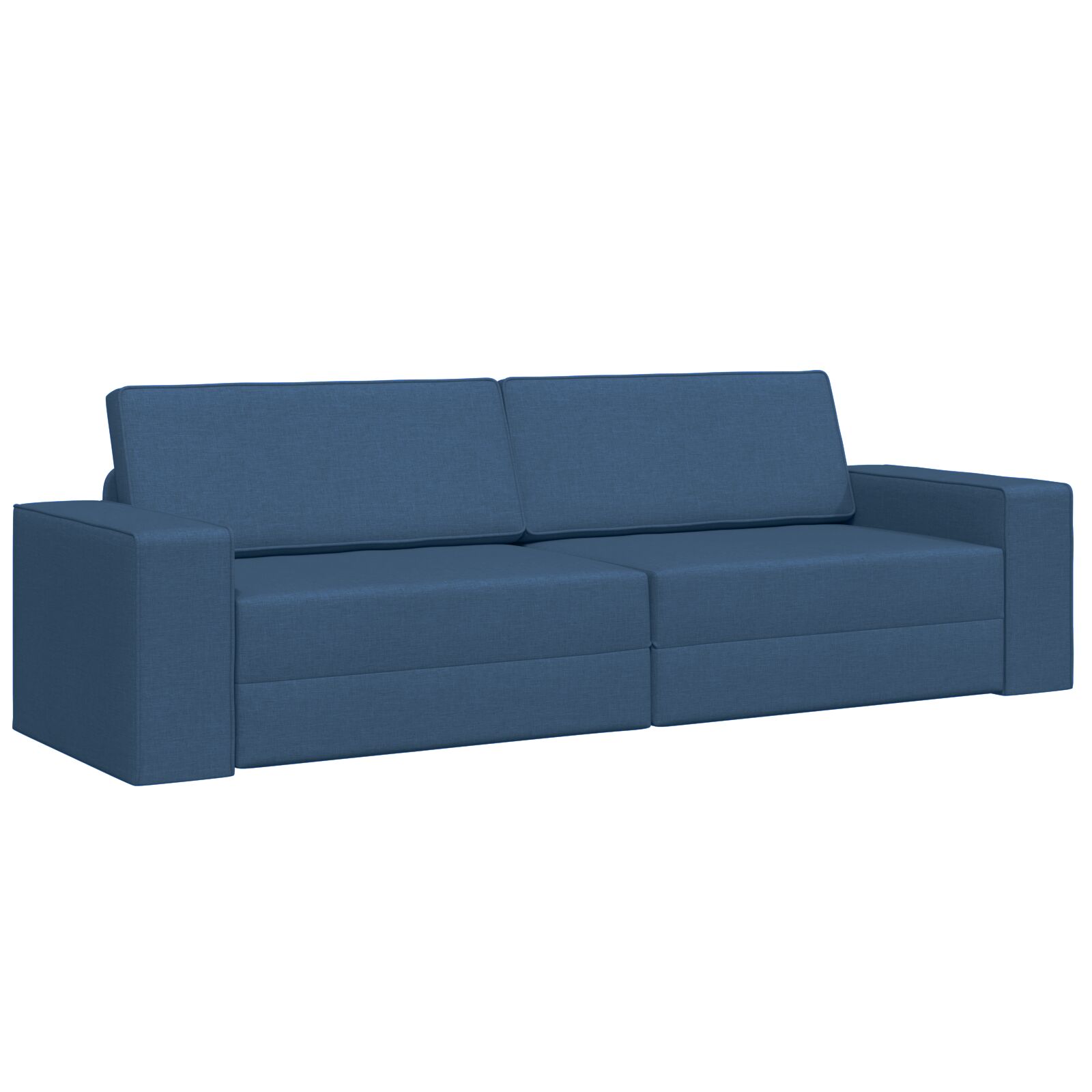 vidaXL Kauč na krevet 2-u-1 plavi 245x150x60.5 cm tkanina