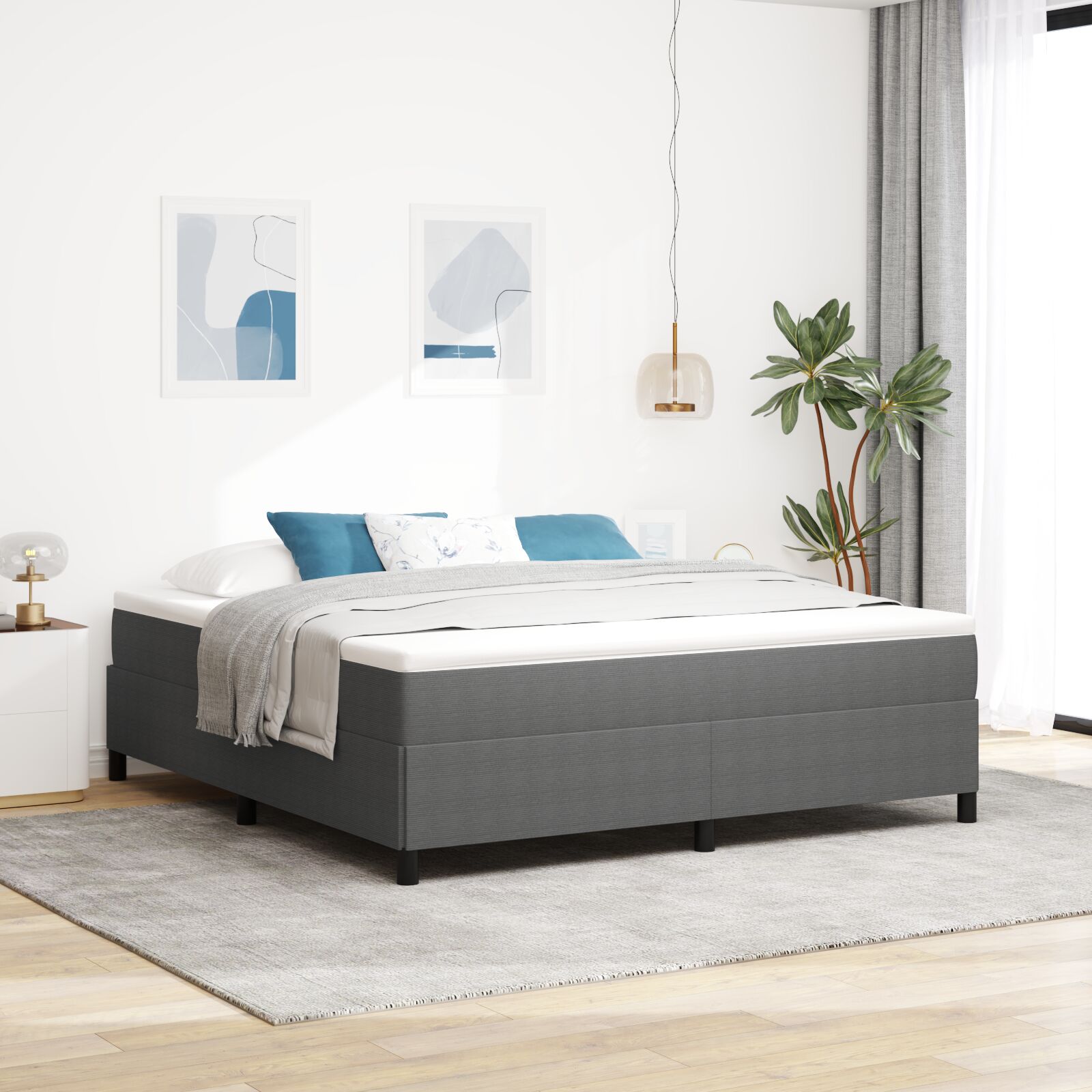 Voodi Raam Helehall 180x200 cm Korduurriidest