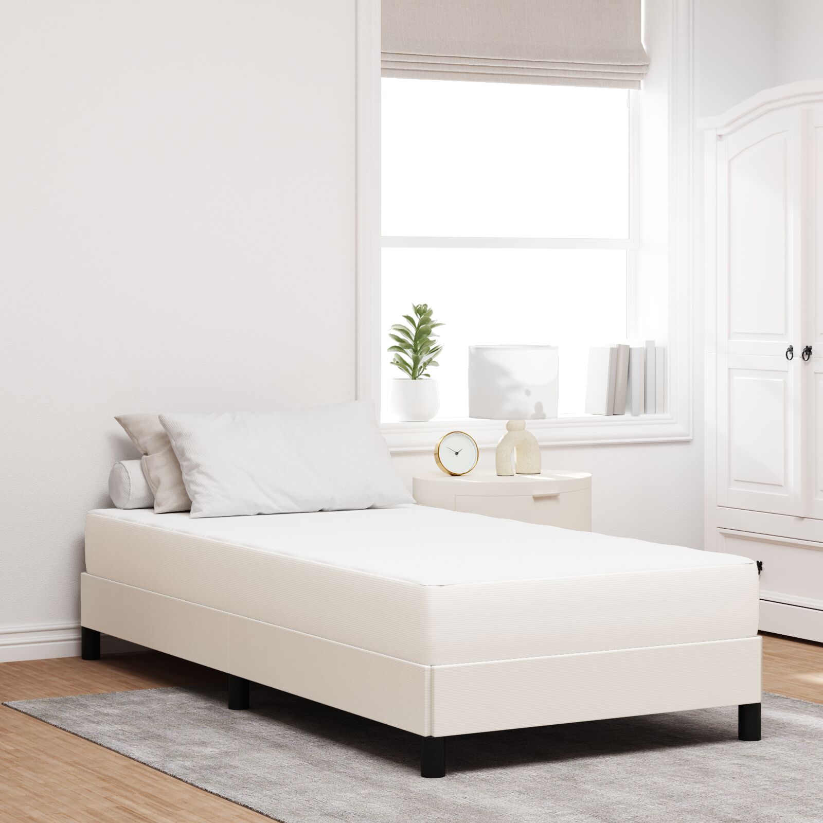 vidaXL Creme Taschenfederkernmatratze - Mittlere Festigkeit - 80x200x20 cm