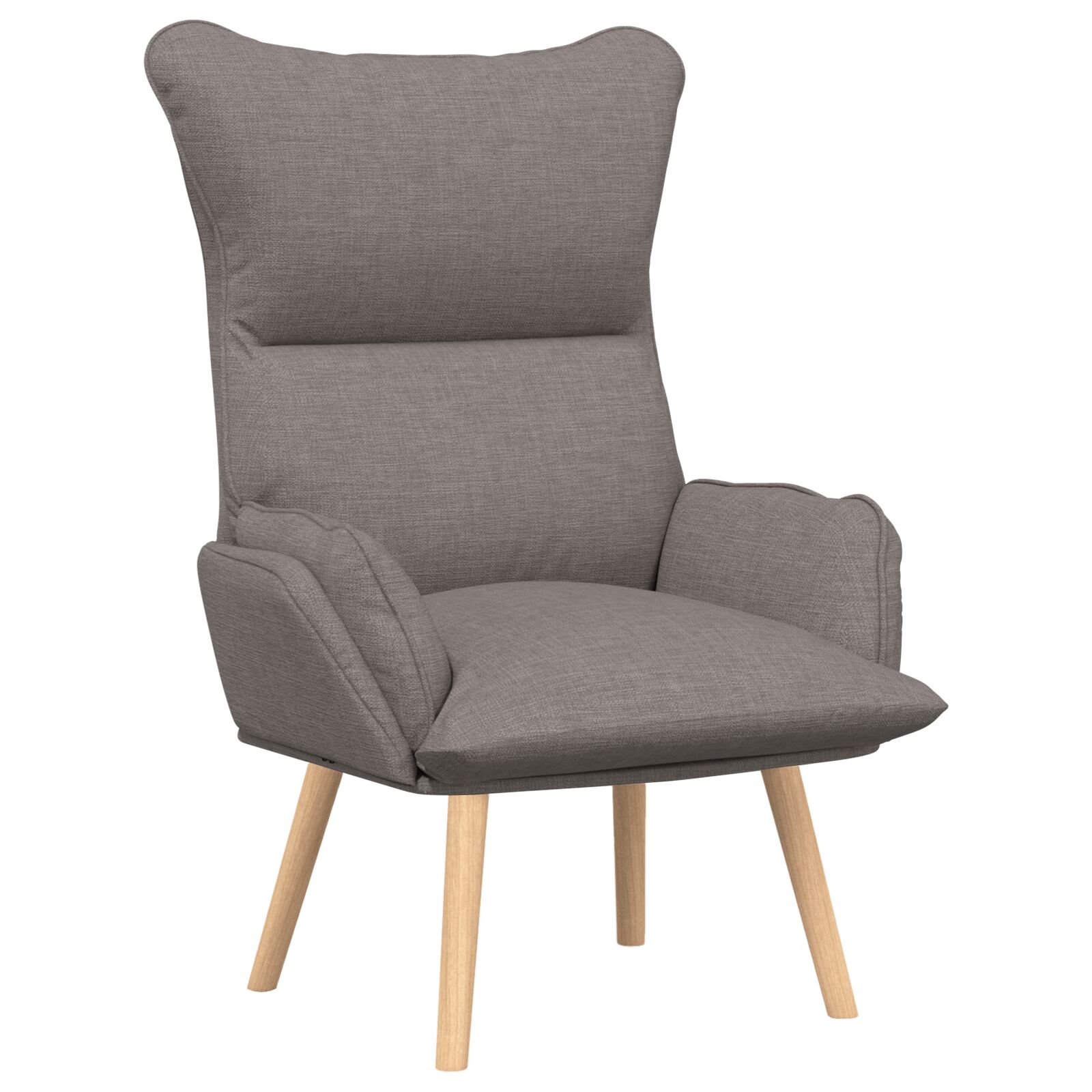 Afslappende stol i taupe stof