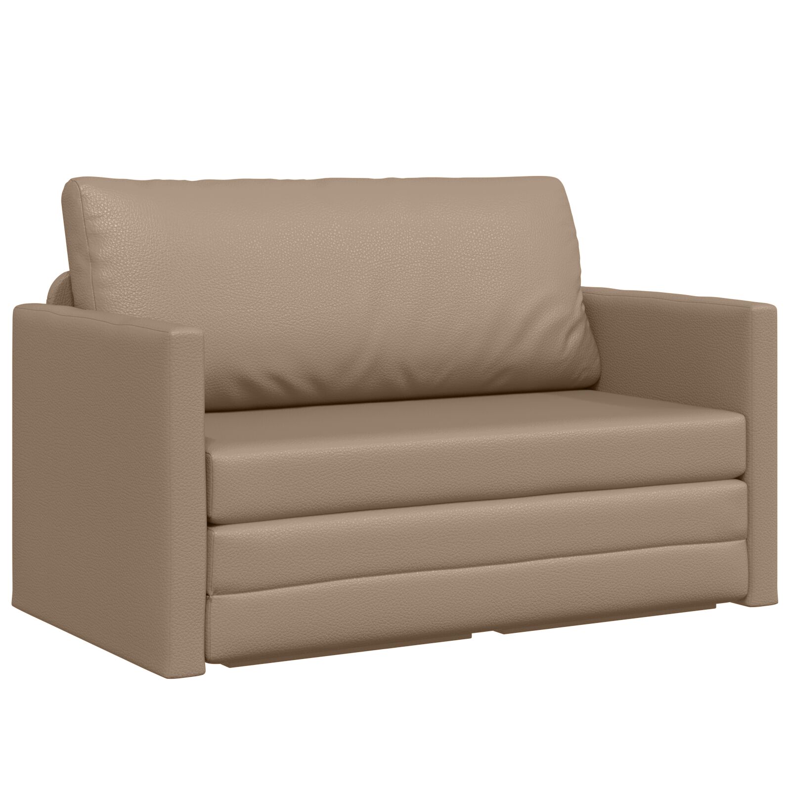 vidaXL Kauč na krevet 2-u-1 Kapučino 124x71x78 cm Umjetna koža