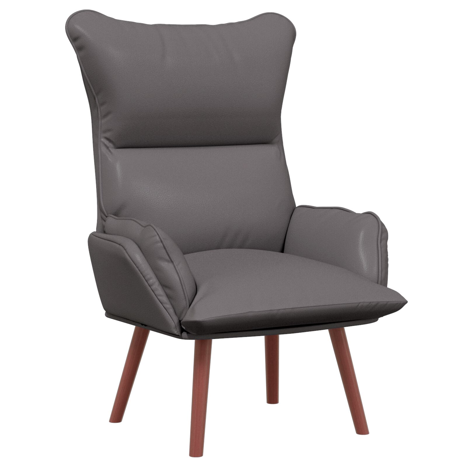 vidaXL Fotoliu de relaxare  gri din piele artificială